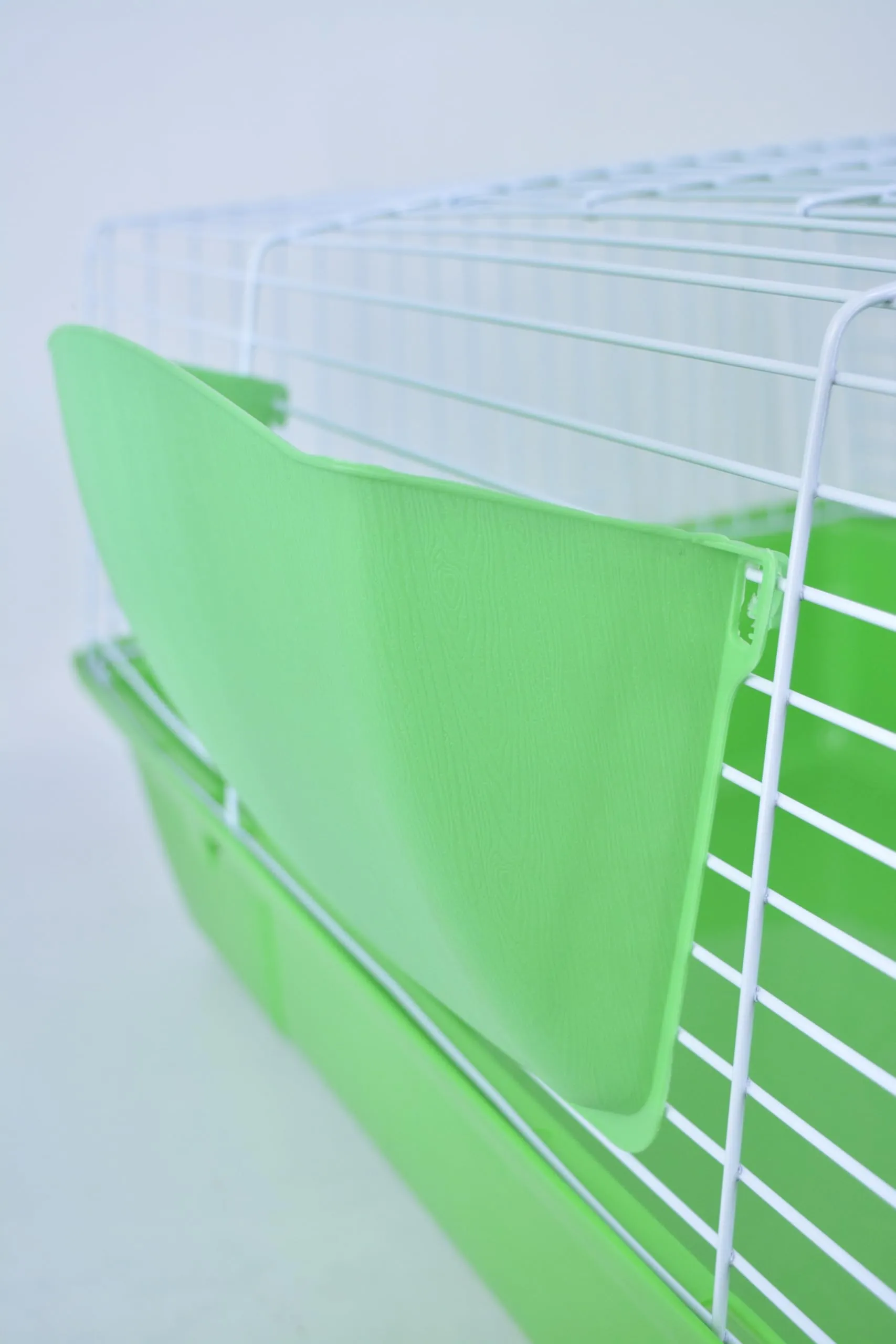Pet's Solution - Gabbia per Coniglio Nano e Piccoli Roditori, con Portafieno e Doppia Apertura - Verde 84,5x48,5x37h cm - immagine 3