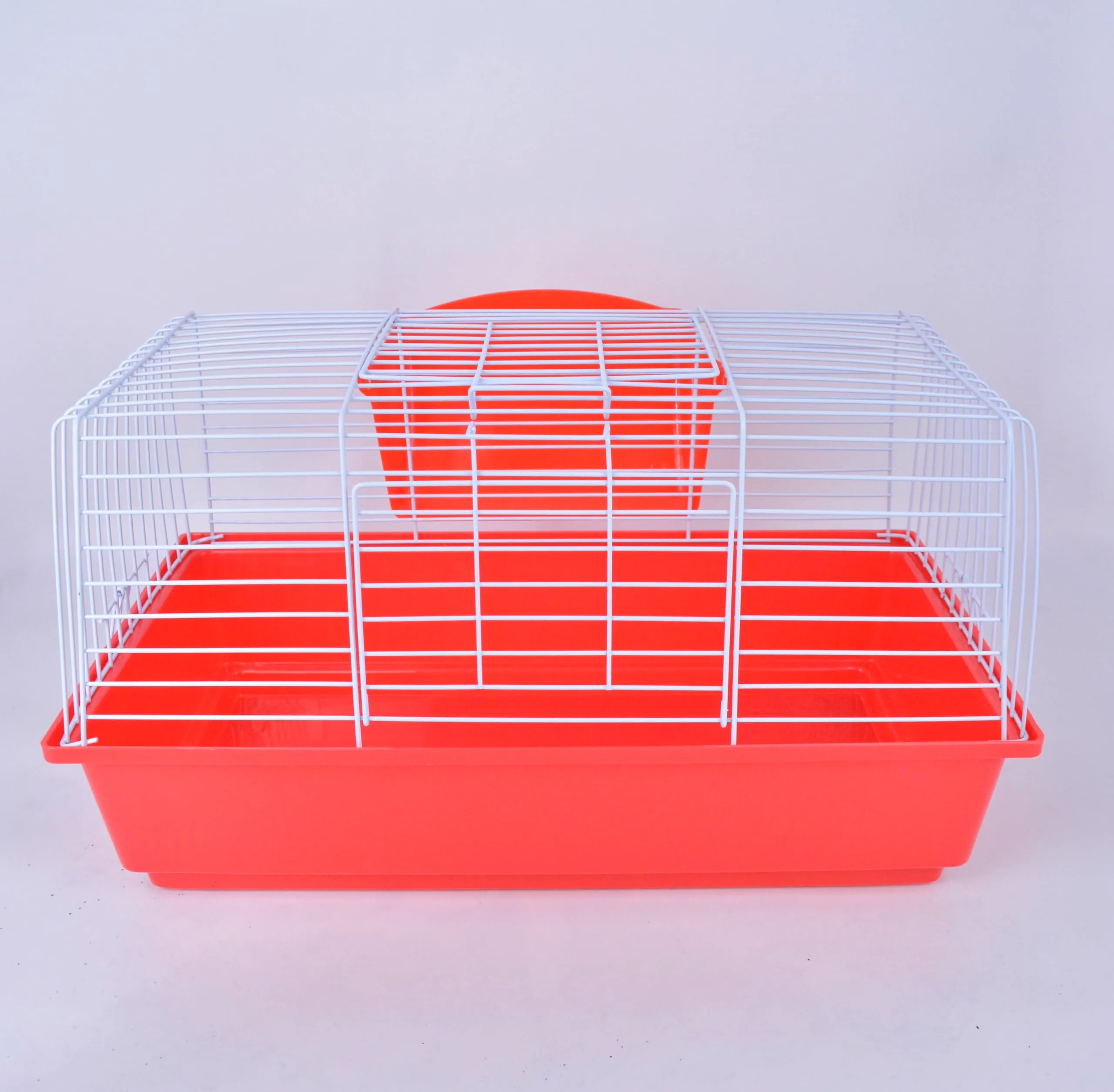 Pet's Solution - Gabbia per Coniglio Nano e Piccoli Roditori, con Portafieno e Doppia Apertura - Rosso 64x36x35,5h cm - immagine 1