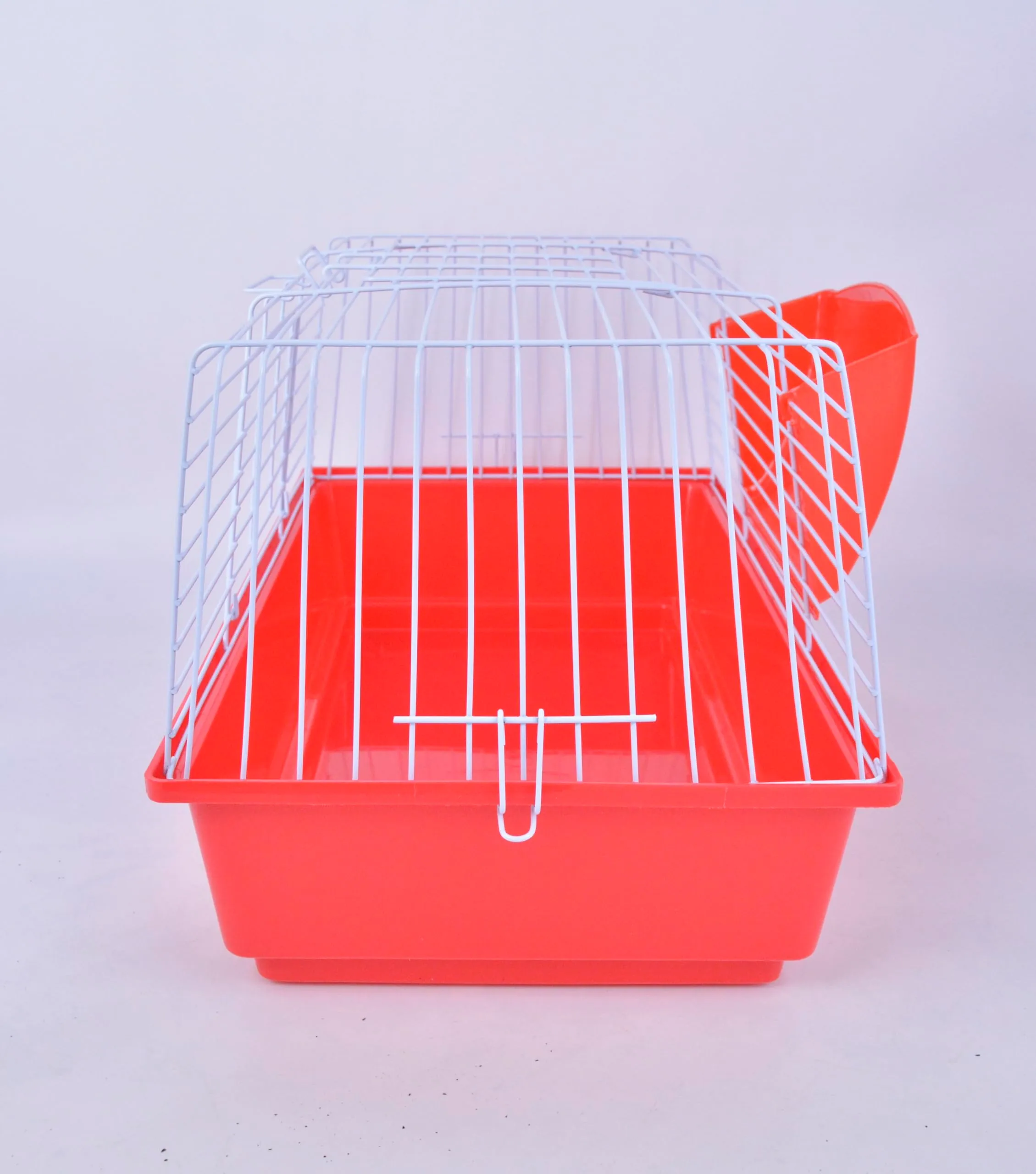 Pet's Solution - Gabbia per Coniglio Nano e Piccoli Roditori, con Portafieno e Doppia Apertura - Rosso 64x36x35,5h cm - immagine 3
