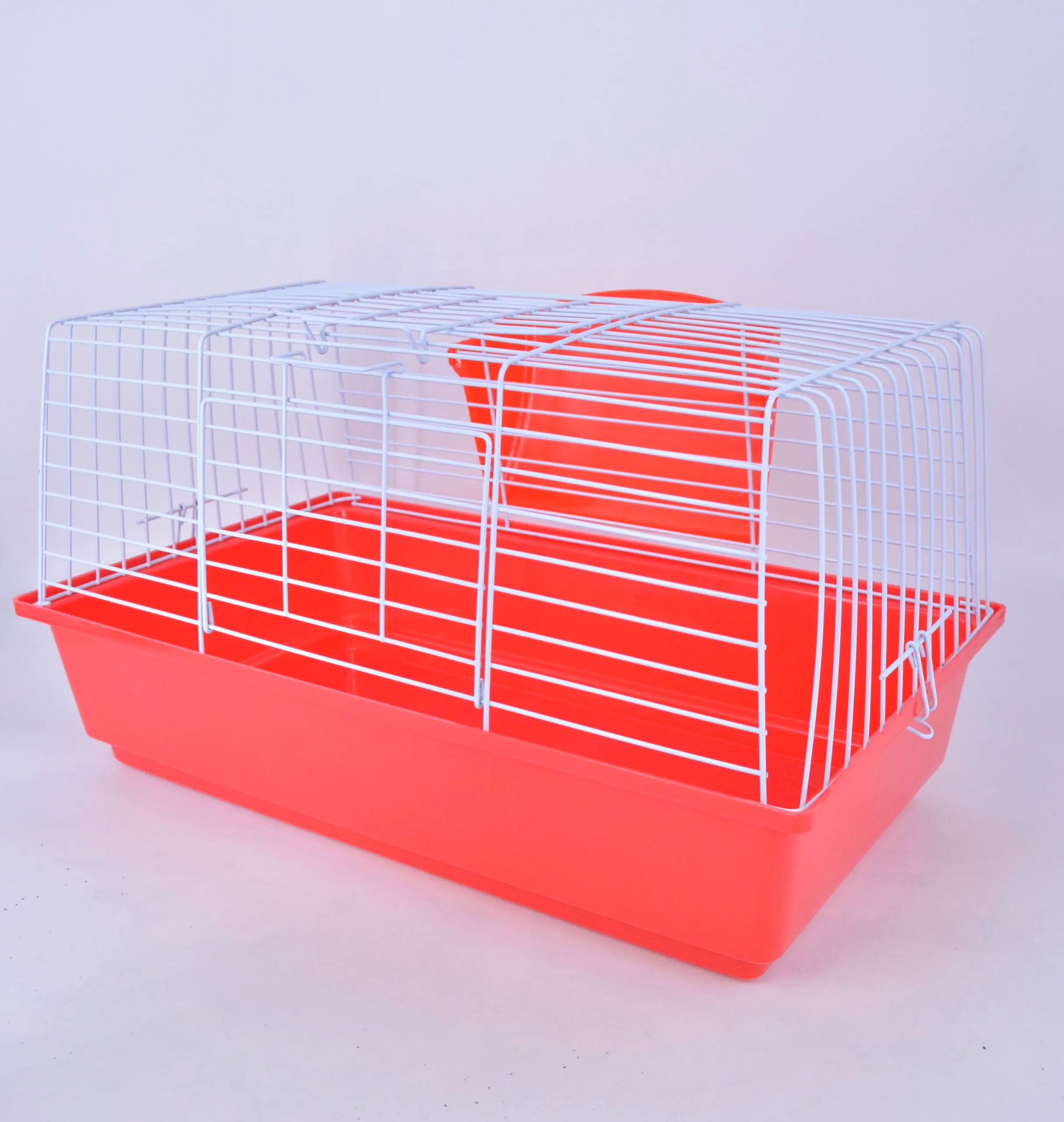 Pet's Solution - Gabbia per Coniglio Nano e Piccoli Roditori, con Portafieno e Doppia Apertura - Rosso 64x36x35,5h cm - immagine 5