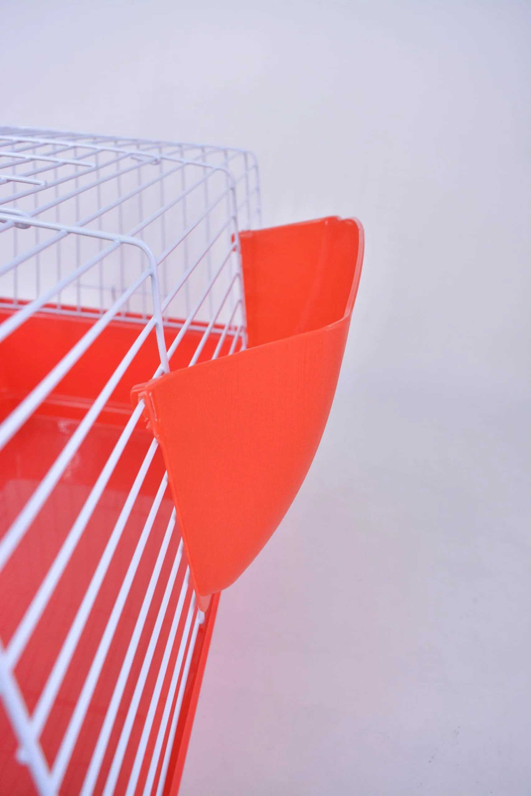 Pet's Solution - Gabbia per Coniglio Nano e Piccoli Roditori, con Portafieno e Doppia Apertura - Rosso 64x36x35,5h cm - immagine 7