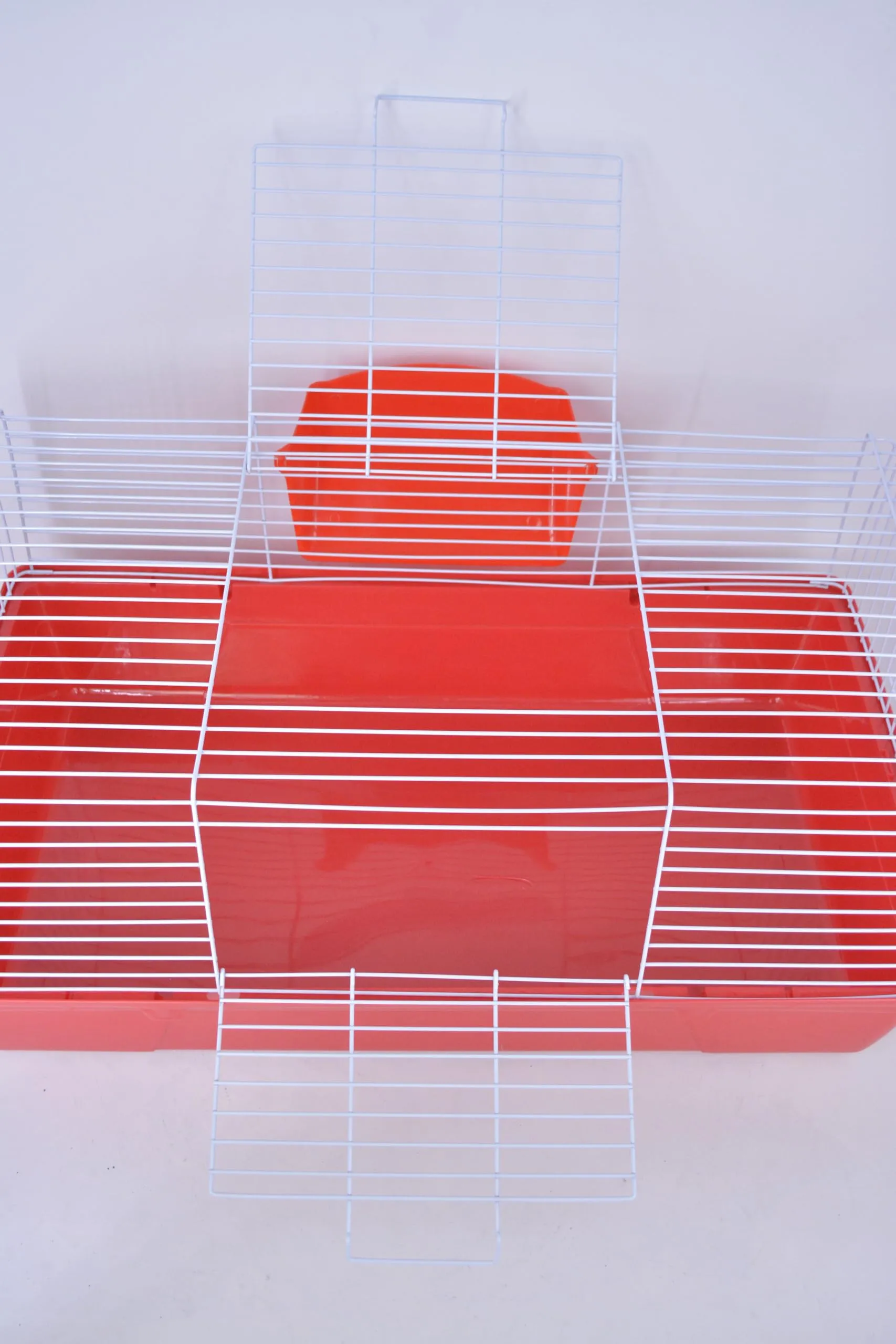 Pet's Solution - Gabbia per Coniglio Nano e Piccoli Roditori, con Portafieno e Doppia Apertura - Rosso 84,5x48,5x37h cm - immagine 5