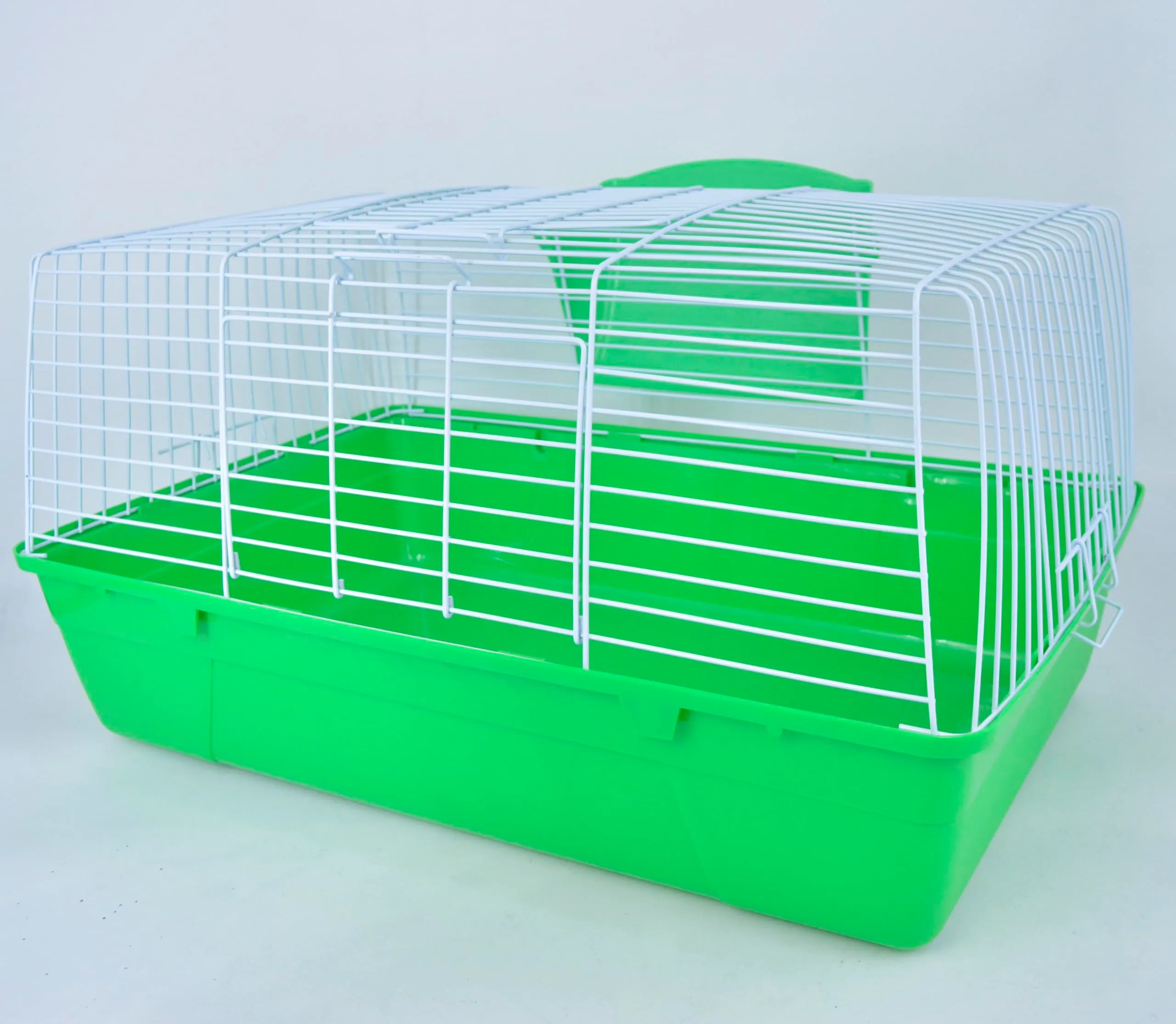 Pet's Solution - Gabbia per Coniglio Nano e Piccoli Roditori, con Portafieno e Doppia Apertura - Verde 71x44x36,5h cm - immagine 2