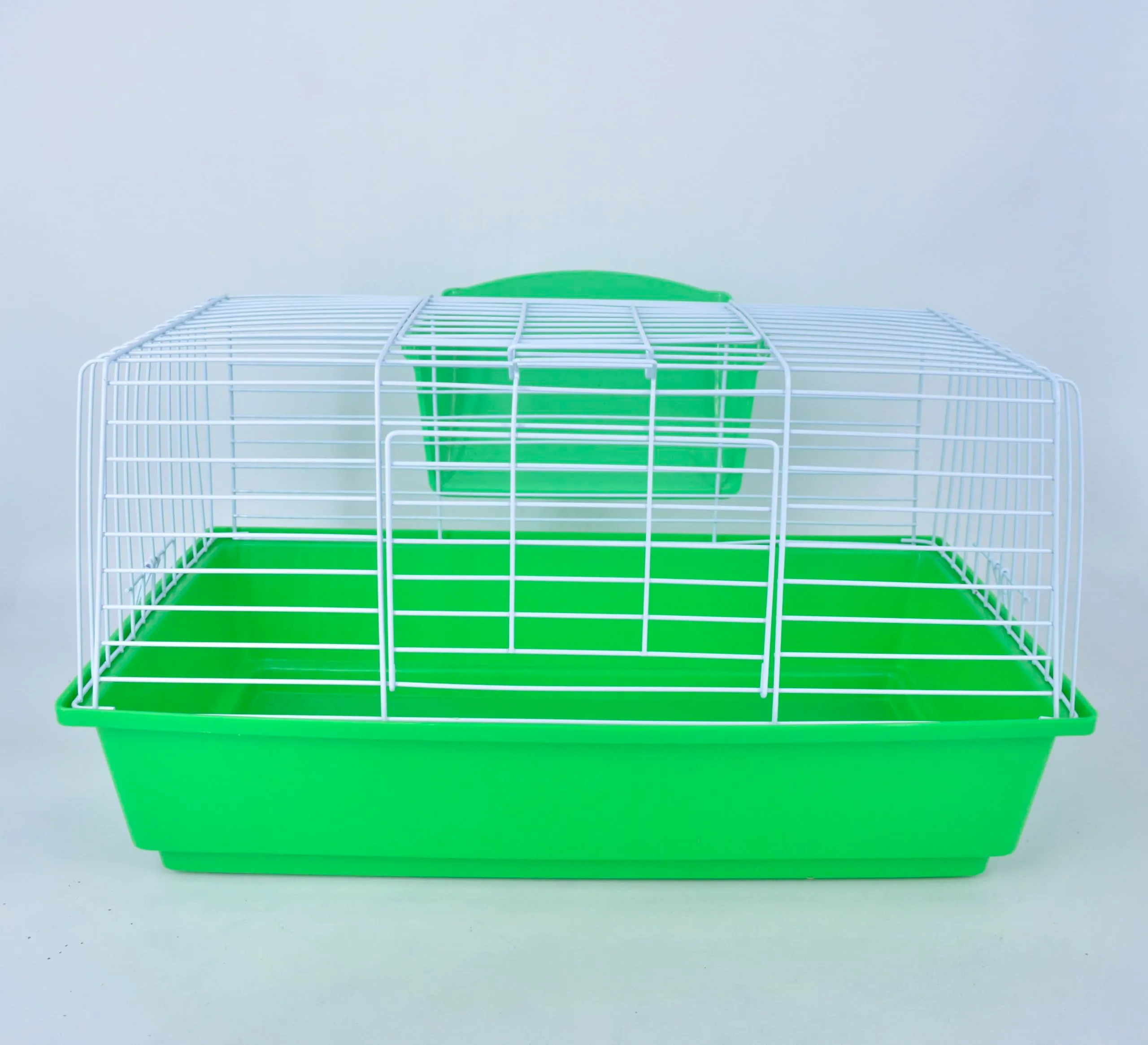 Pet's Solution - Gabbia per Coniglio Nano e Piccoli Roditori, con Portafieno e Doppia Apertura - Verde 64x36x35,5h cm - immagine 1