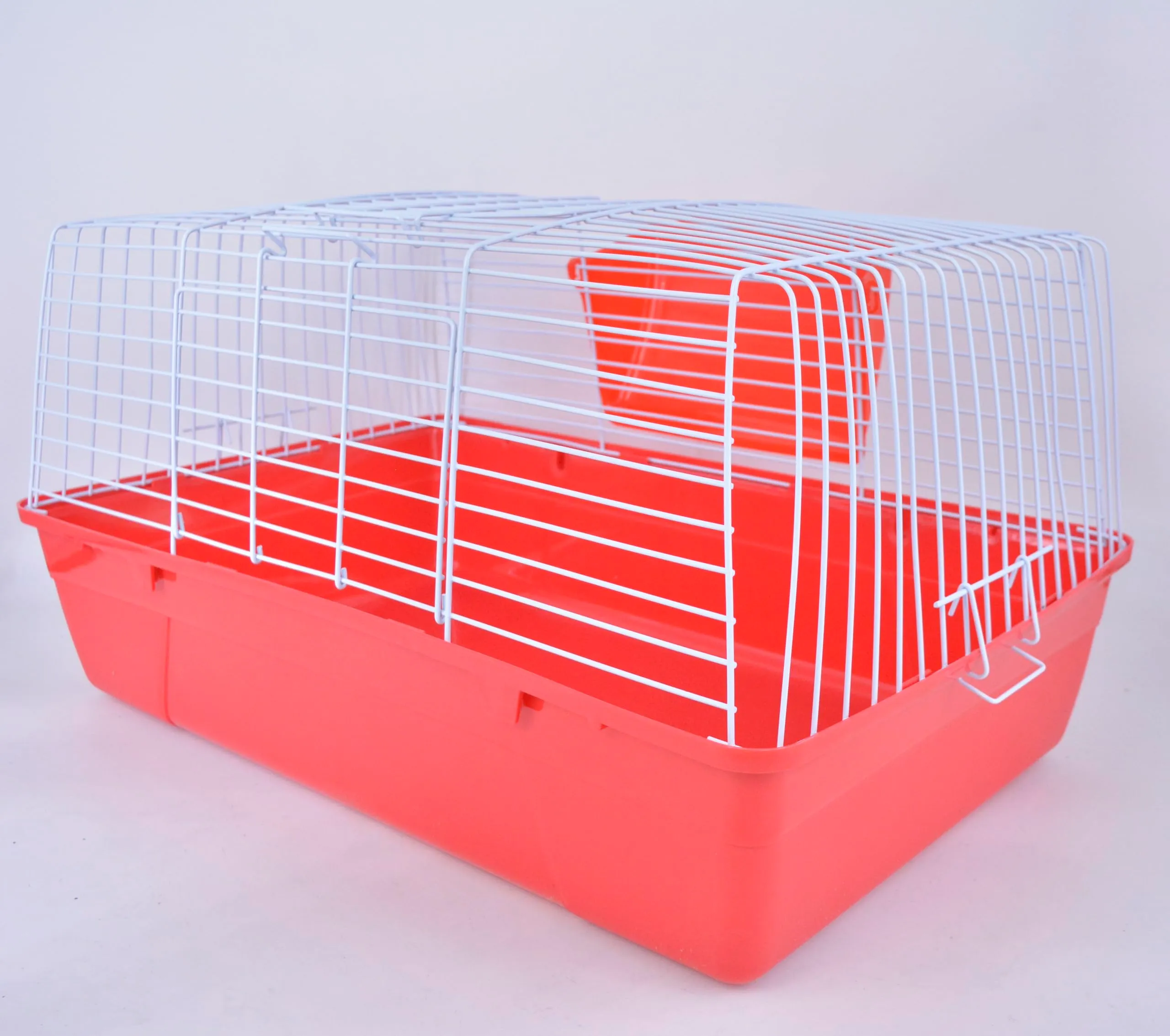 Pet's Solution - Gabbia per Coniglio Nano e Piccoli Roditori, con Portafieno e Doppia Apertura - Rosso 71x44x36,5h cm - immagine 2