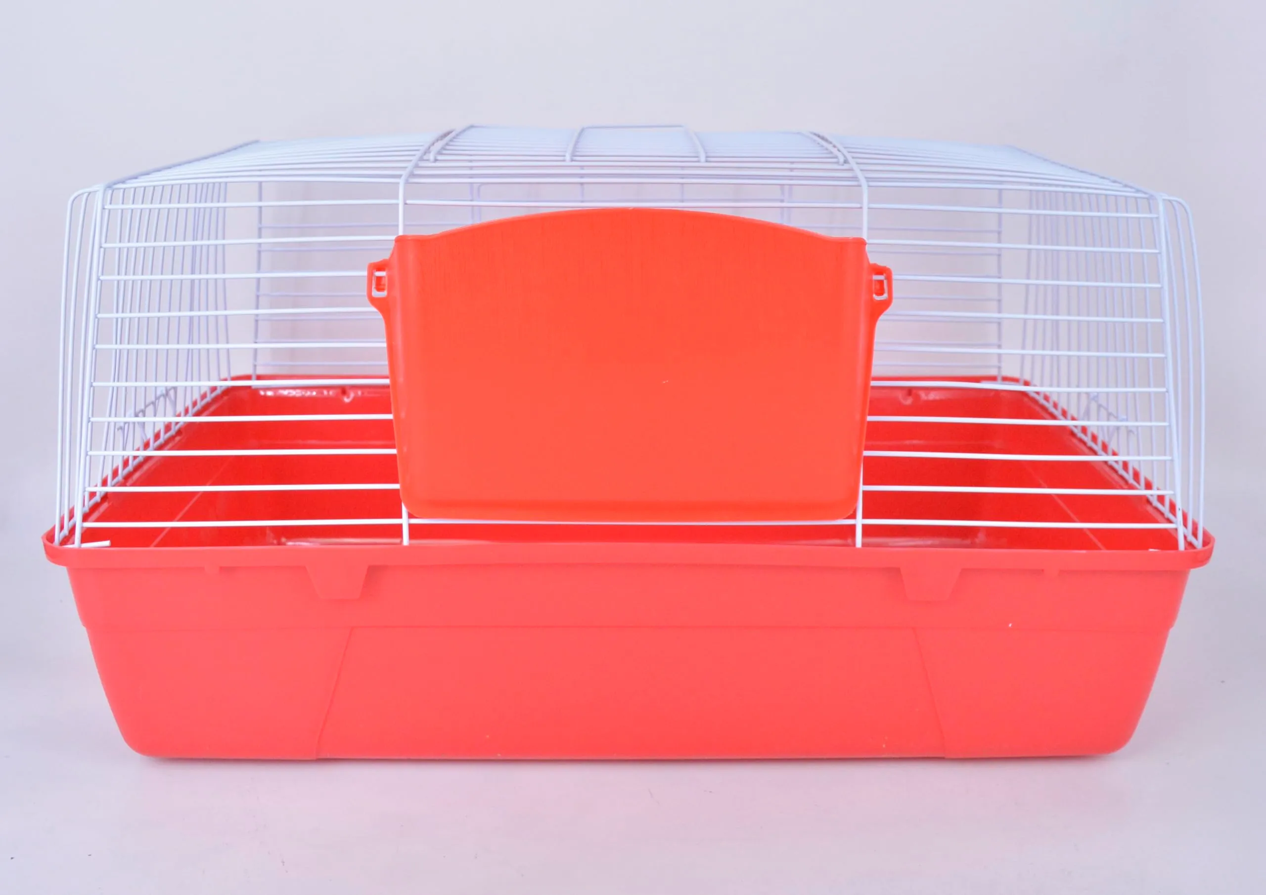 Pet's Solution - Gabbia per Coniglio Nano e Piccoli Roditori, con Portafieno e Doppia Apertura - Rosso 71x44x36,5h cm - immagine 3