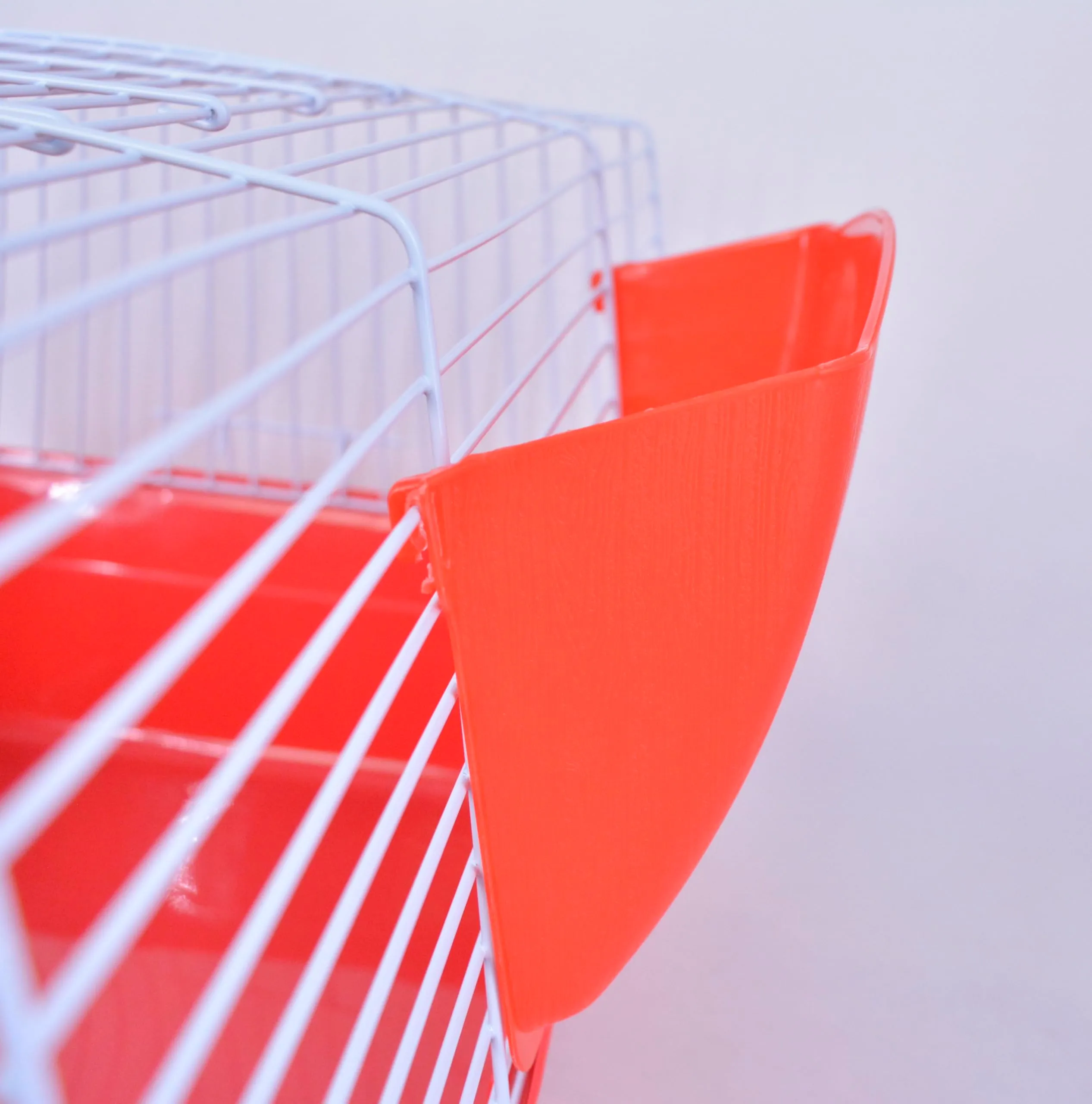 Pet's Solution - Gabbia per Coniglio Nano e Piccoli Roditori, con Portafieno e Doppia Apertura - Rosso 71x44x36,5h cm - immagine 4