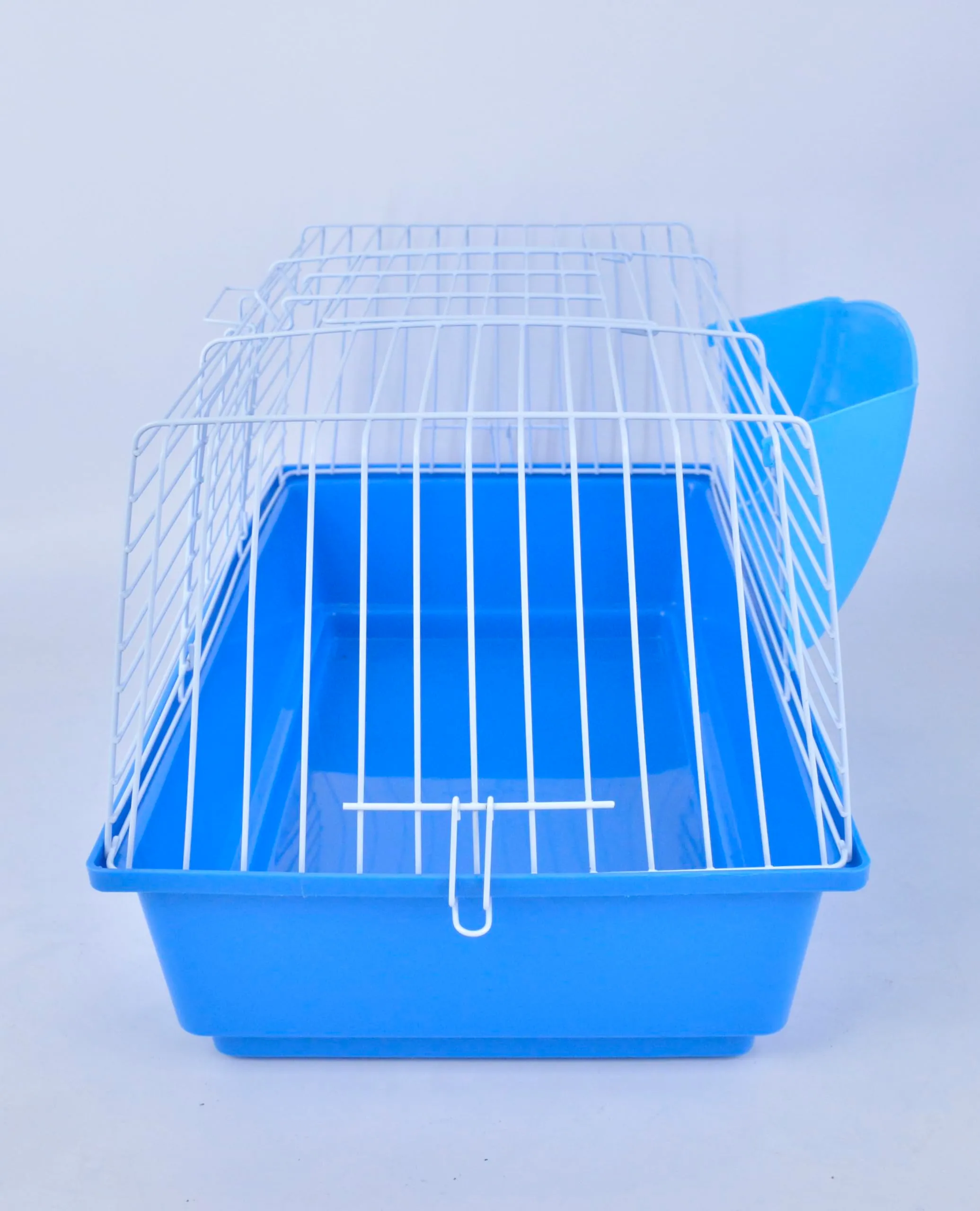 Pet's Solution - Gabbia per Coniglio Nano e Piccoli Roditori, con Portafieno e Doppia Apertura - Blu 64x36x35,5h cm - immagine 2