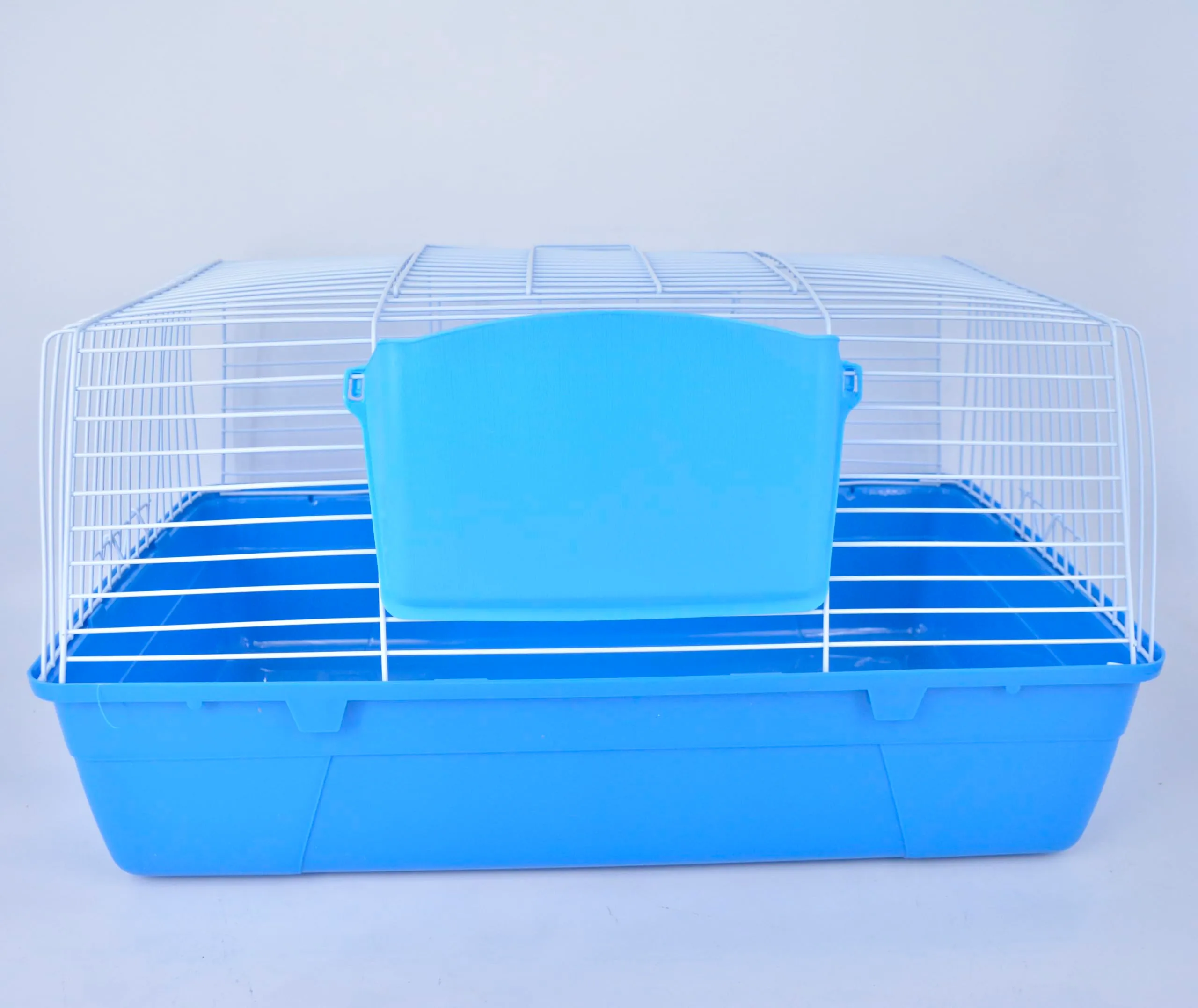 Pet's Solution - Gabbia per Coniglio Nano e Piccoli Roditori, con Portafieno e Doppia Apertura - Blu 71x44x36,5h cm - immagine 4