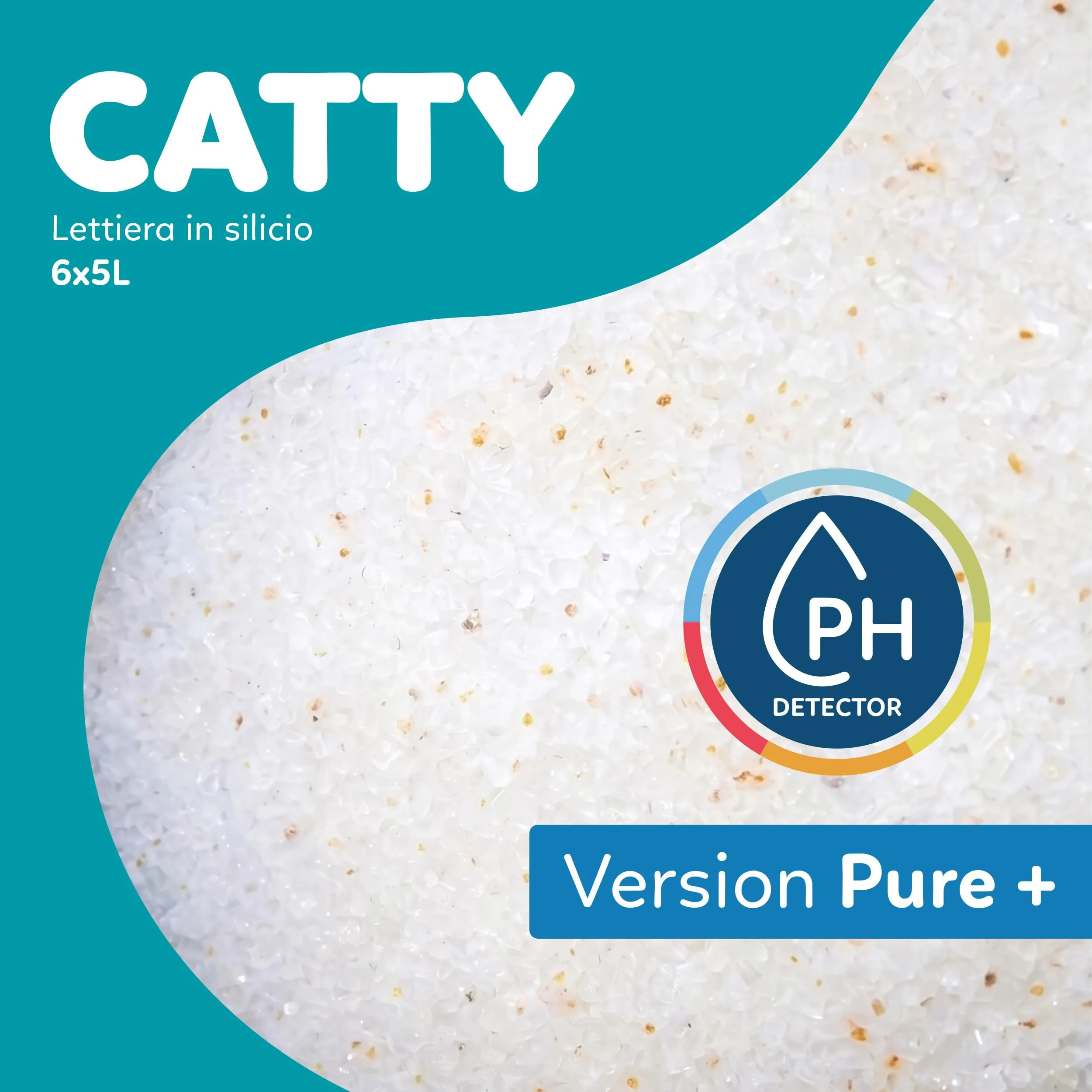 AQPET Catty Pure+ Lettiera per Gatti al Silicio 30 L (6x5 L), Check-pH - immagine 2