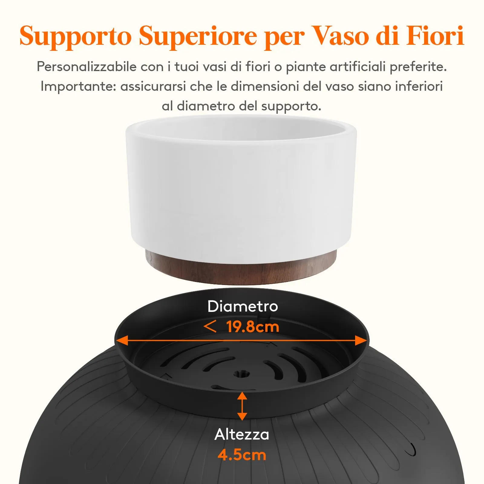 Lifewit Lettiera Gatto con Deodorante e Filtro a Carboni Attivi, Toilette per Gatti per Soggiorno, Camera da Letto e Angoli, Lettiera a Forma di Vaso con Paletta, 48 x 48 x 50 cm, Nero - immagine 2