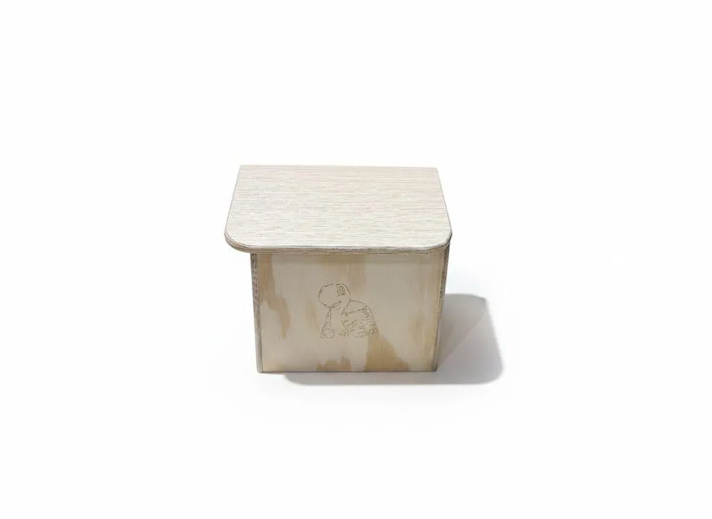 Casetta per tartarughe di terra ricco porcellini d'india in legno multistrato terrario senza fondo ricorevo casa chalet villetta gabbia terrario rettili serpenti 30x30x23 (Naturale Coniglio) - immagine 3