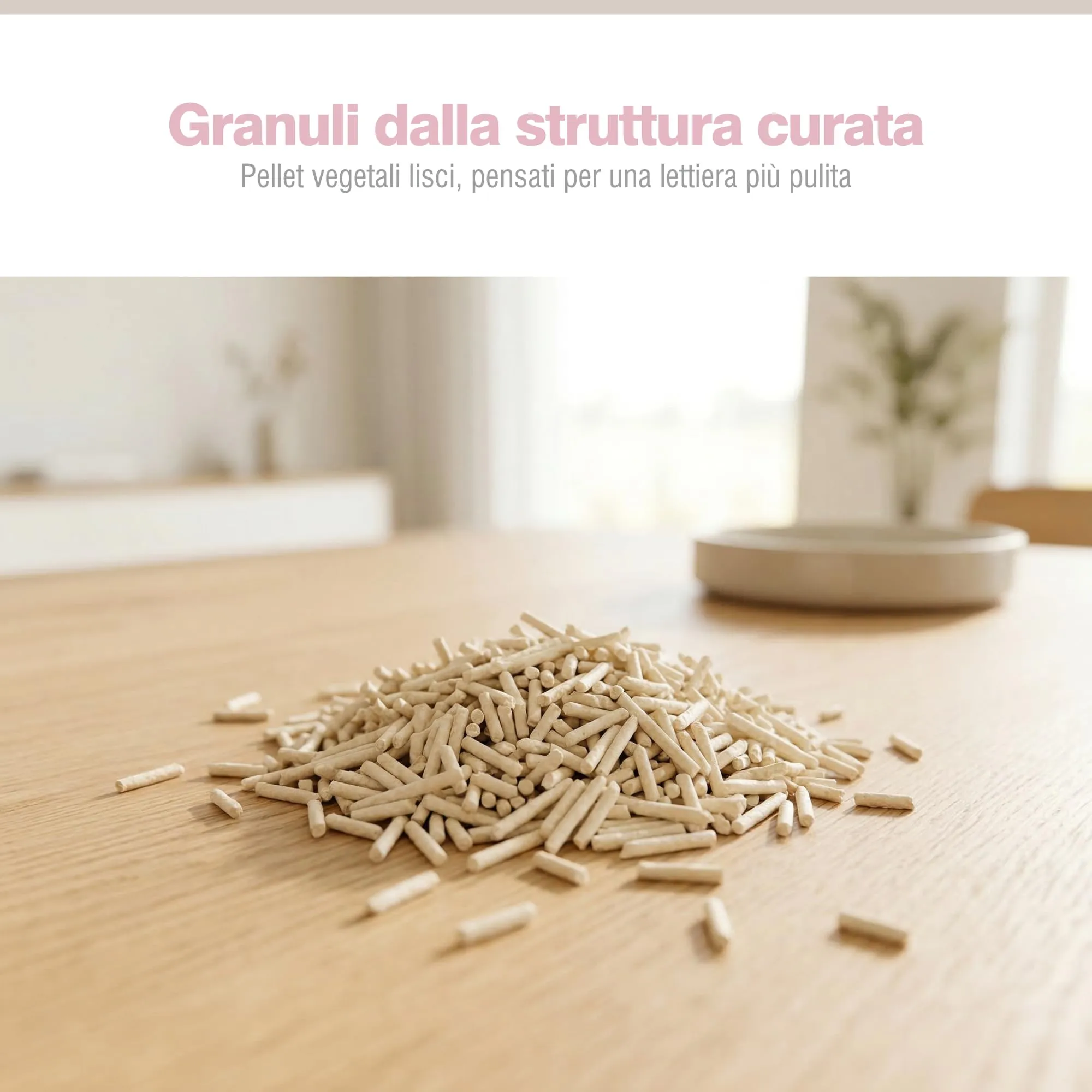 PORTENTUM Sabbia lettiera gatto agglomerante lettiera tofu 12 L senza profumo – Controllo degli odori e pulizia facile – Pellet vegetali che non si attaccano e mantengono il vassoio pulito - immagine 3