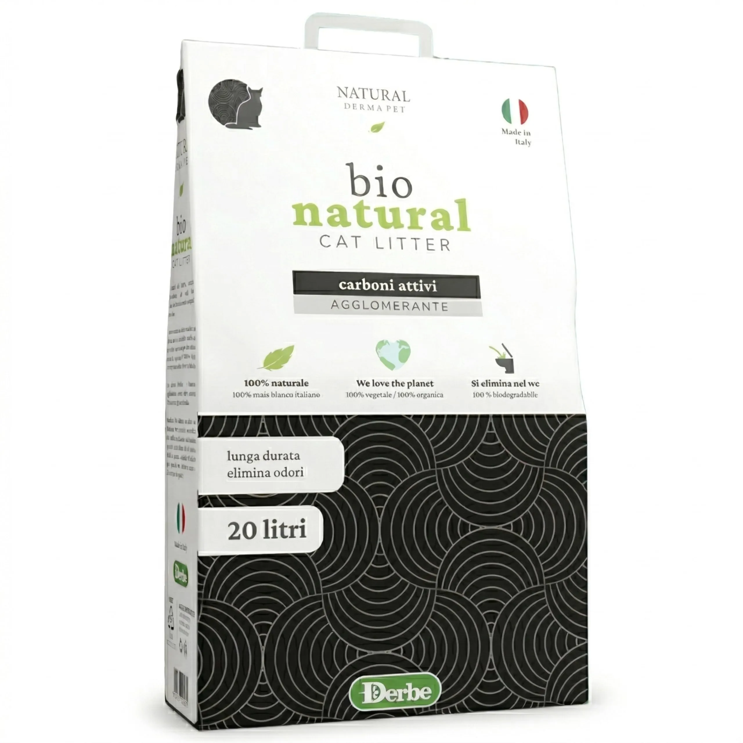 Natural Derma Pet Lettiera Gatto Agglomerante Carboni Attivi da 20 L - immagine 1