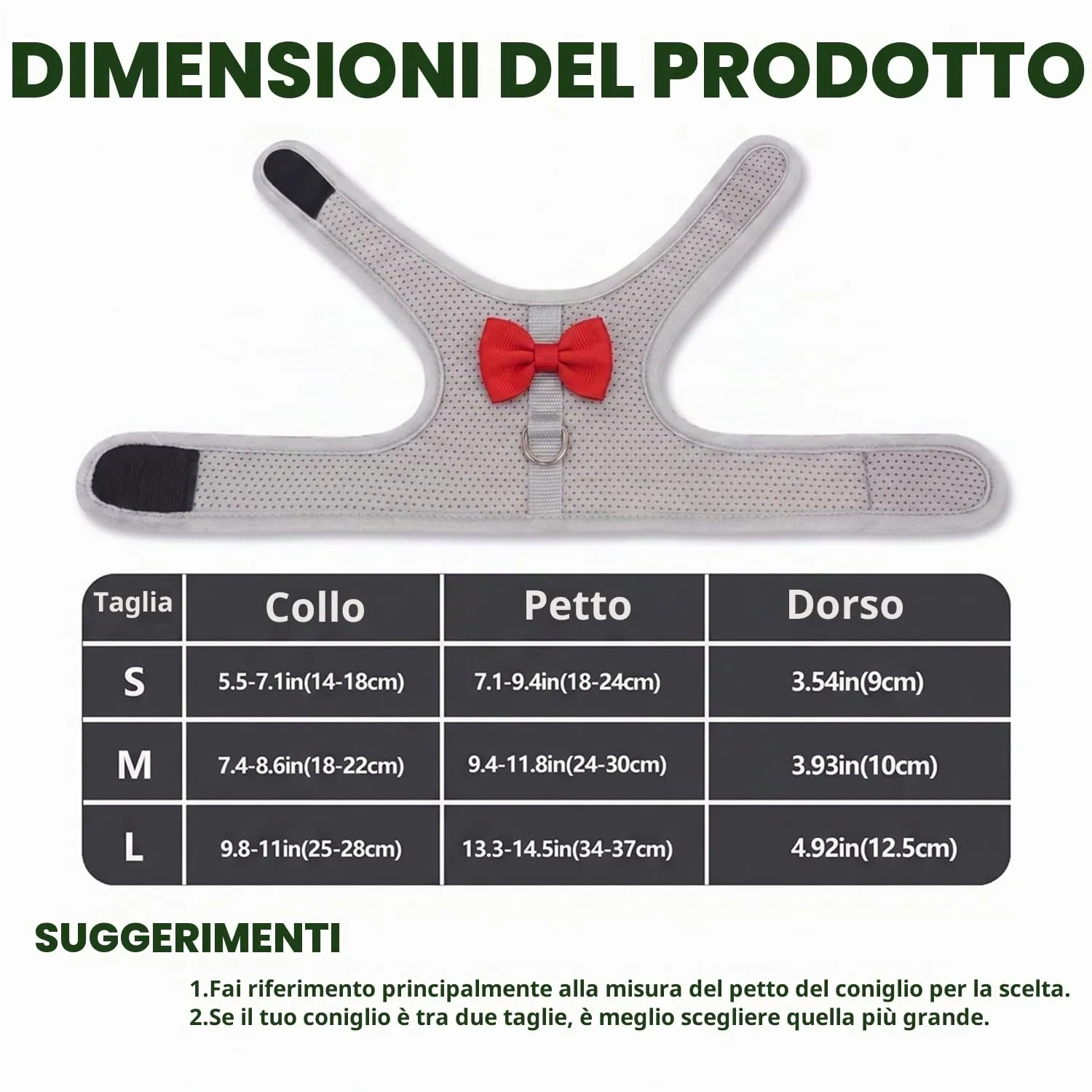 Pettorina Coniglio Nano con Guinzaglio, Pettorina Gatto Taglia Piccola Regolabile, Set Accessori per Conigli, Gattini e Piccoli Animali, Traspirante e Sicura, Grigio Siderale, Taglia S - immagine 5