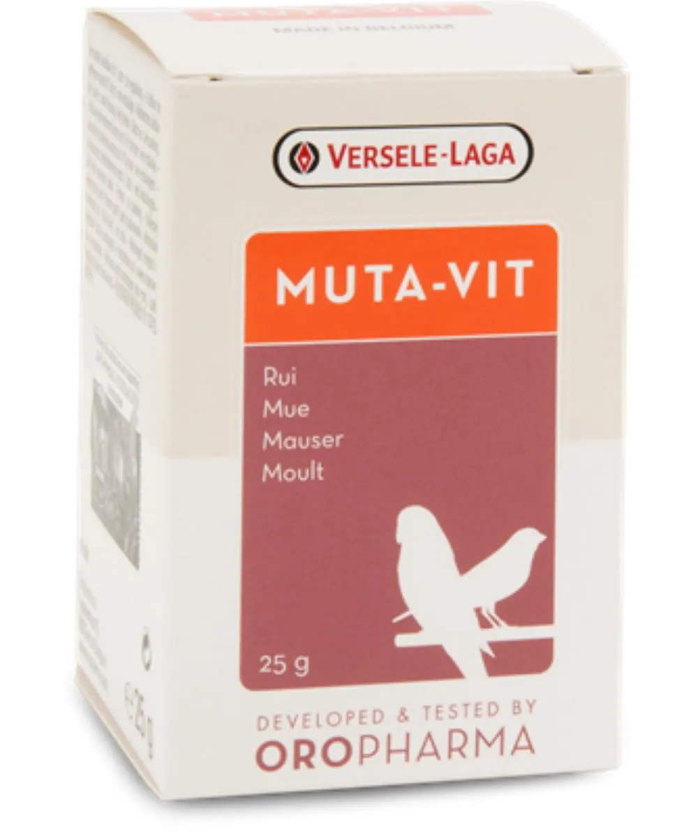 Versele-Laga Oropharma MUTA-VIT | 25 g | Integratore multivitaminico per uccelli in polvere | Per supportare la muta | Miscela di vitamine, aminoacidi e oligoelementi - immagine 1