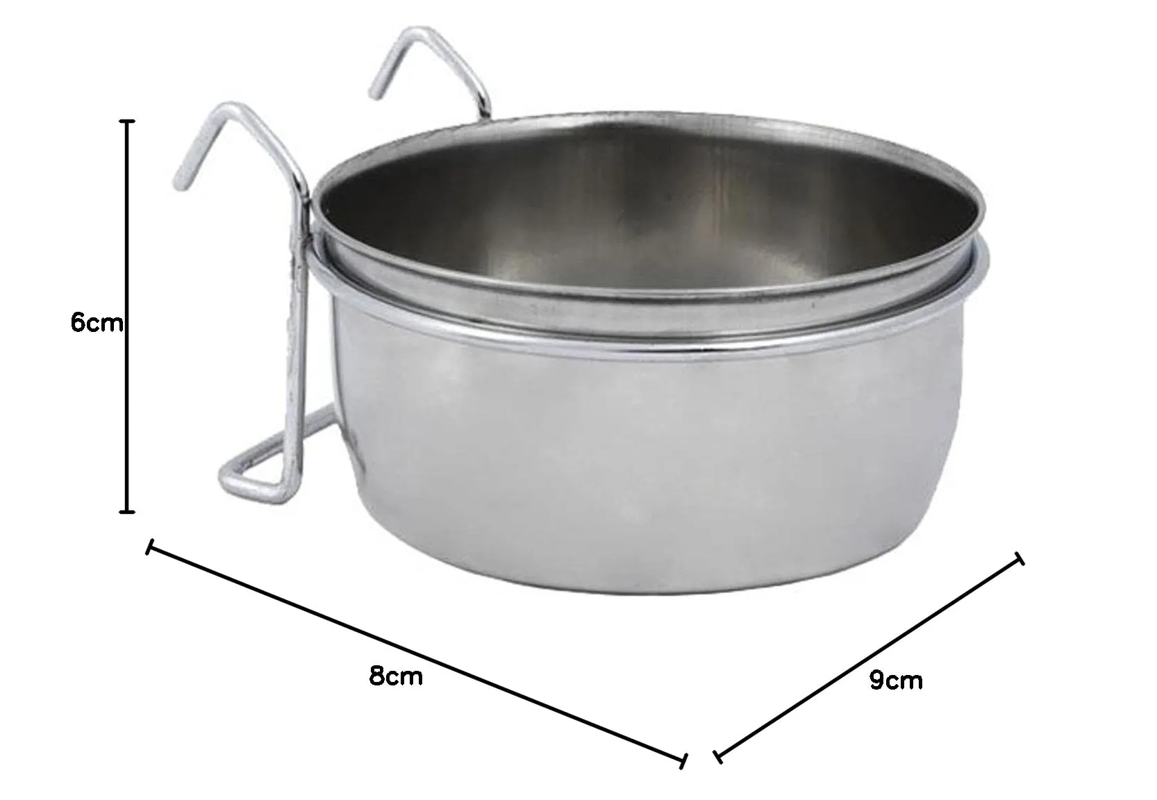 Nobby Ciotola per Uccelli in Acciaio Inox, da Appendere, 8,0 cm, 0,15 l. - immagine 2