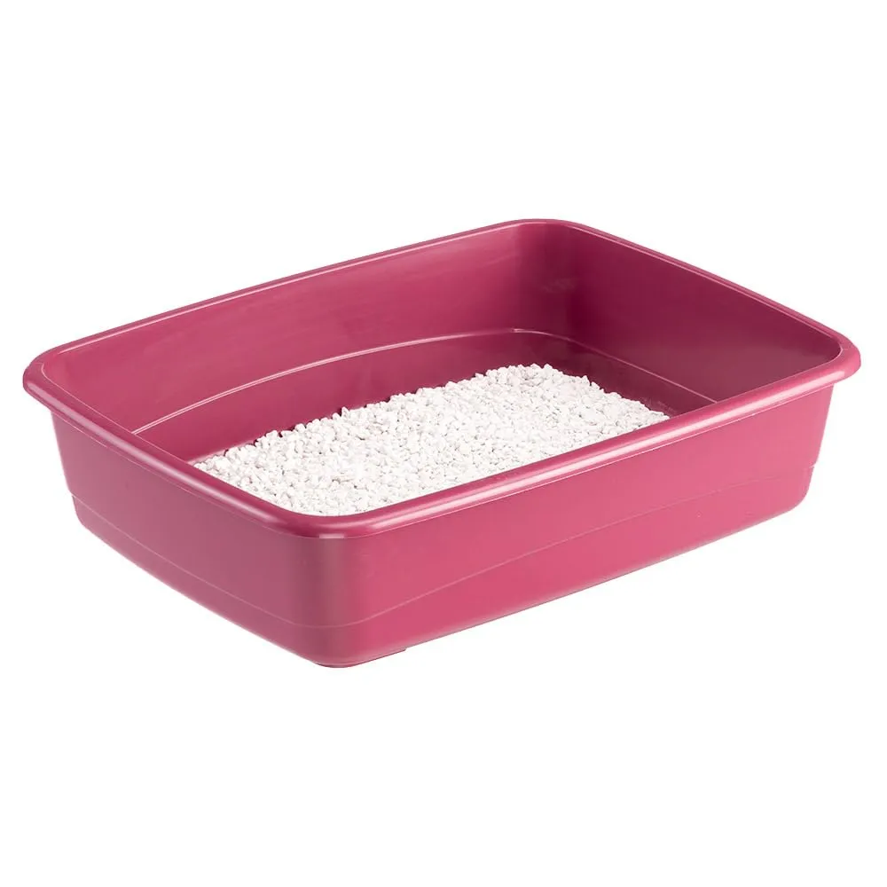 Ferplast Lettiera Gatto, Toilette per Gatti Grandi, in Plastica con Bordi Alti, Facile e Veloce da Pulire L 46,5 x W 35,5 x H 11,5 cm, Vari Colori - immagine 4