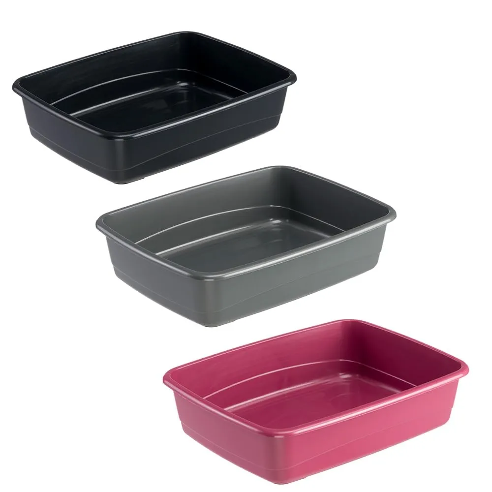 Ferplast Lettiera Gatto, Toilette per Gatti Grandi, in Plastica con Bordi Alti, Facile e Veloce da Pulire L 46,5 x W 35,5 x H 11,5 cm, Vari Colori - immagine 6