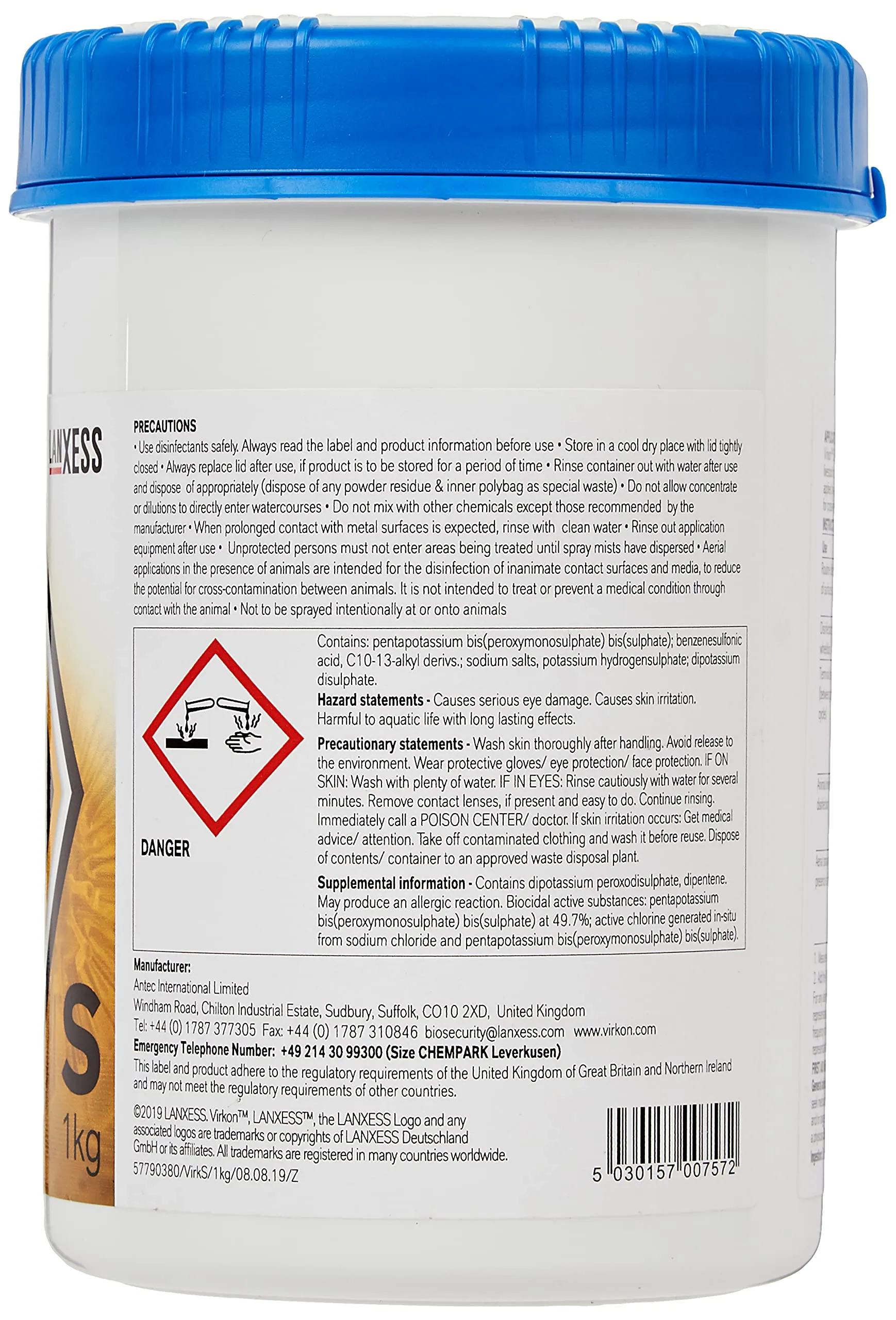 VIRKON S ampio spettro DISINFETTANTE, 1 kg - immagine 2