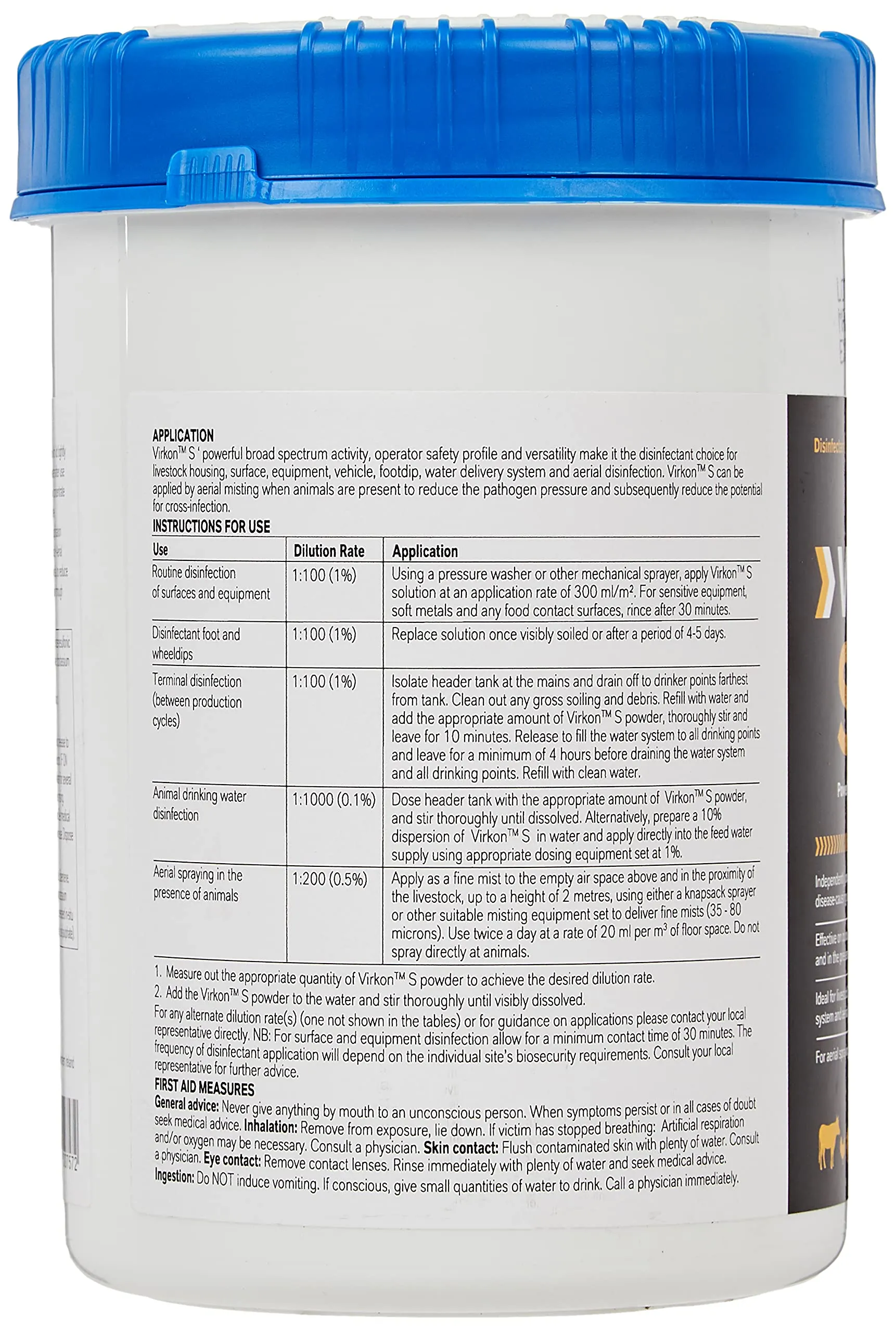 VIRKON S ampio spettro DISINFETTANTE, 1 kg - immagine 3