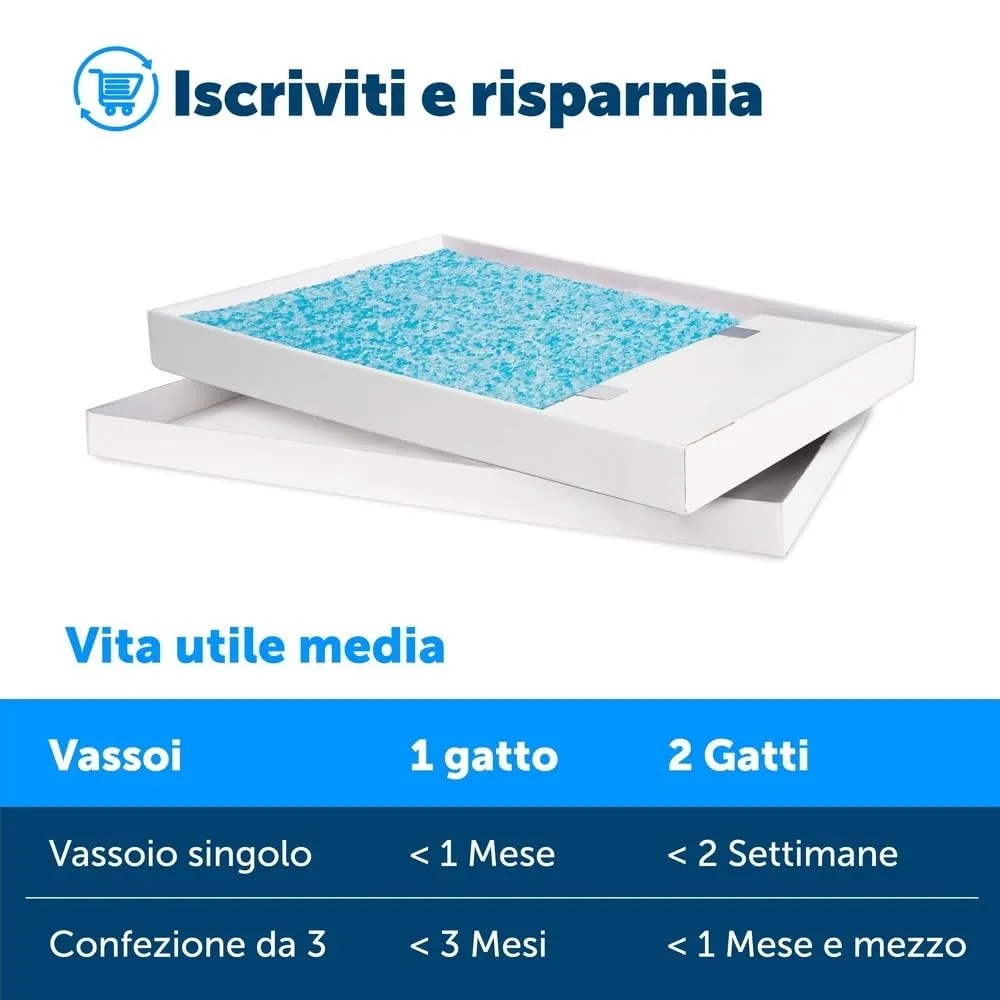 PetSafe ScoopFree Vassoio Cristalli Blu, Confezione da 1 - immagine 5