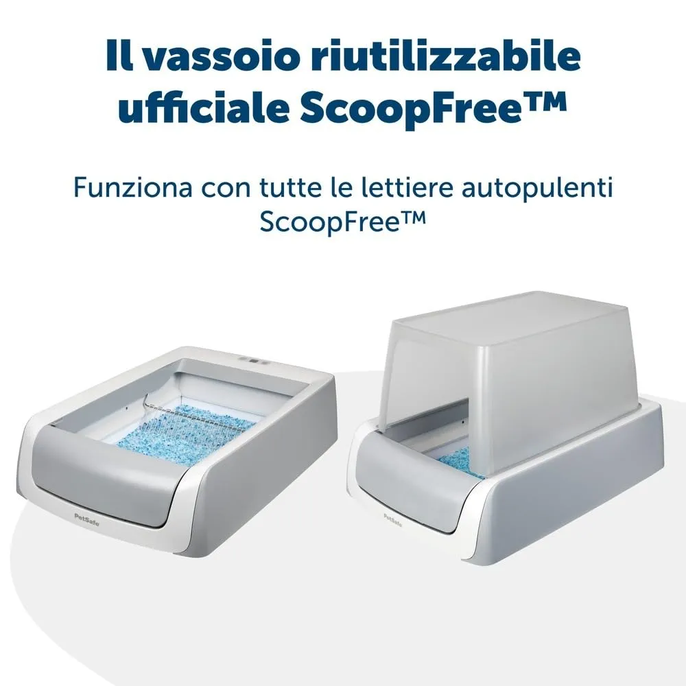 PetSafe - Vassoio Riutilizzabile per Lettiera ScoopFree con Lettiera Cristalli - Controllo degli Odori, Facile da Pulire, Design Durevole - immagine 3