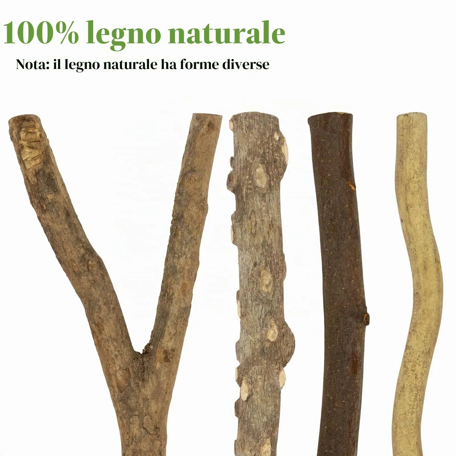 4 Pz Posatoi per Uccelli, Posatoi in Legno, Ramo D'uva Naturale Giocattolo per Pappagalli per Uccelli, Trespolo Posatoio Supporti per Uccelli in Legno Naturale per Piccolo Medi Pappagalli - immagine 4