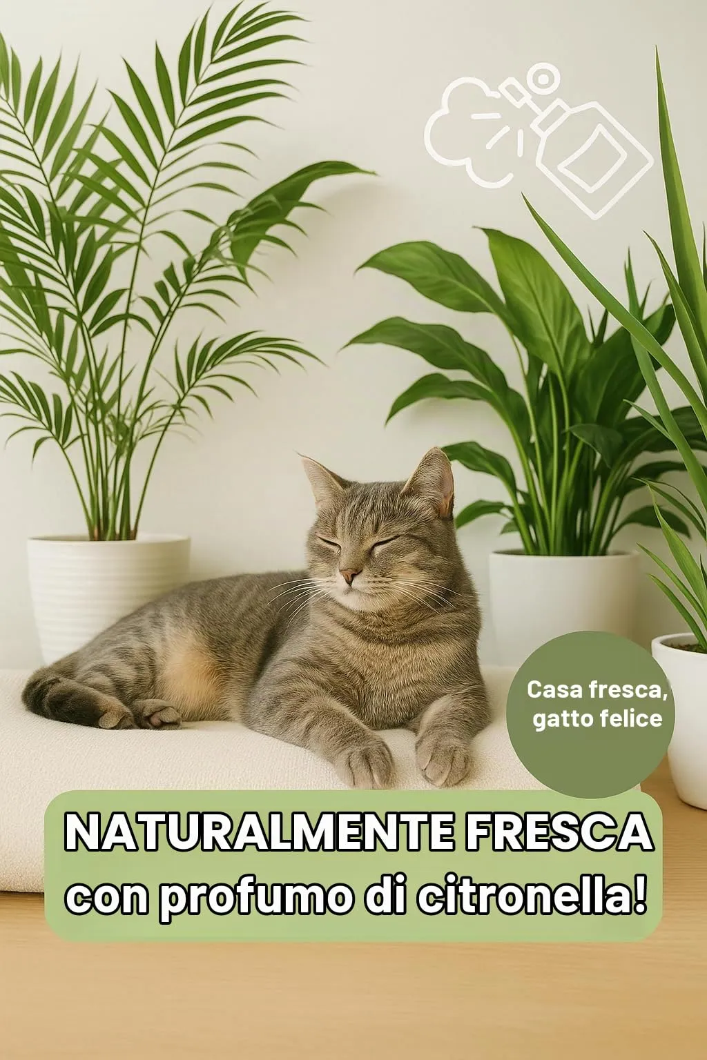 Flamingo Lettiera per gatti - lettiera agglomerante - Profumo di citronella - 12L (12KG) per 10 settimane - Origine Canada - zeolite verde - Ideale per 1 o più gatti - immagine 6