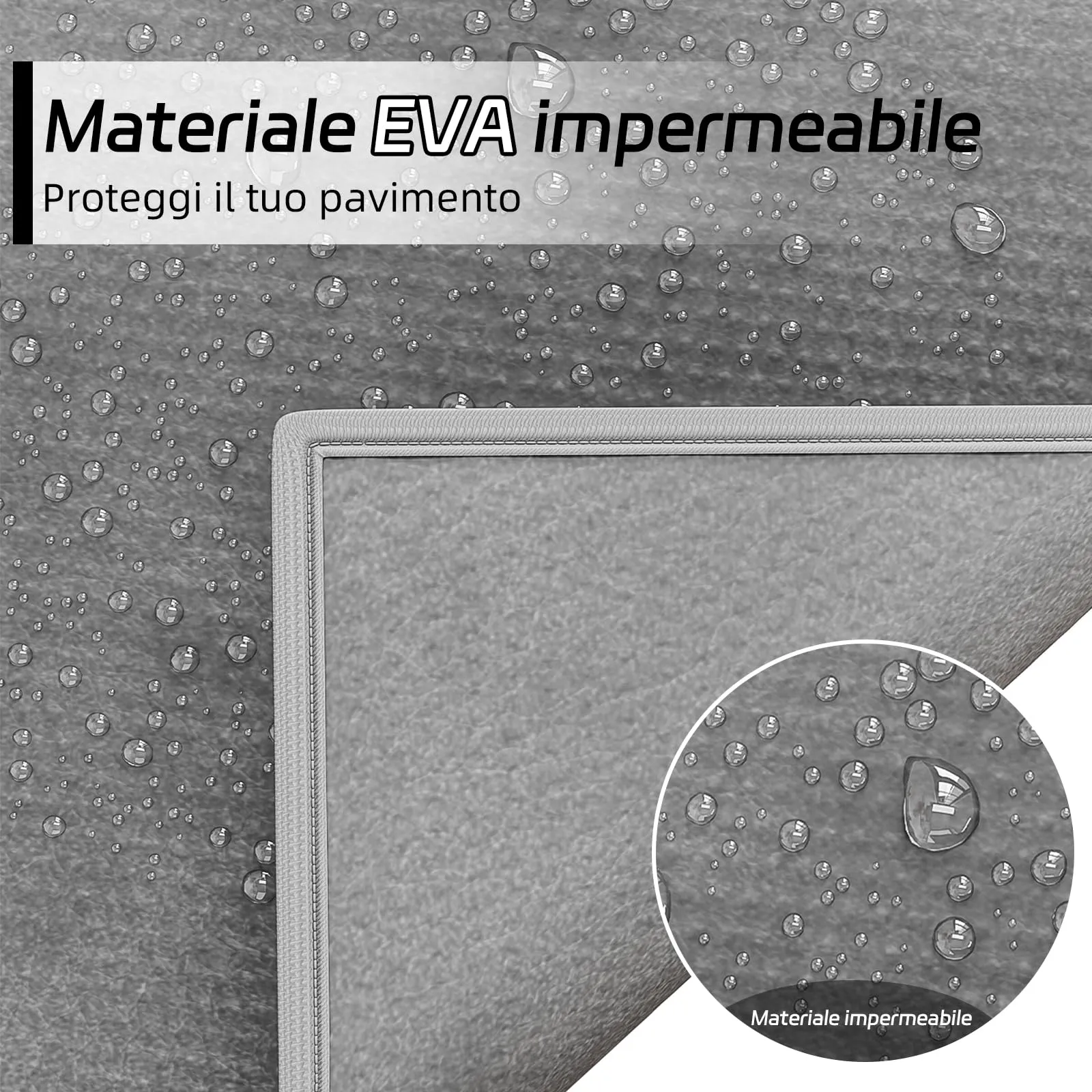 Garoopion Tappetino Lettiera Gatto, Nido d'Ape, Grande 76x61cm, Grigio - immagine 5