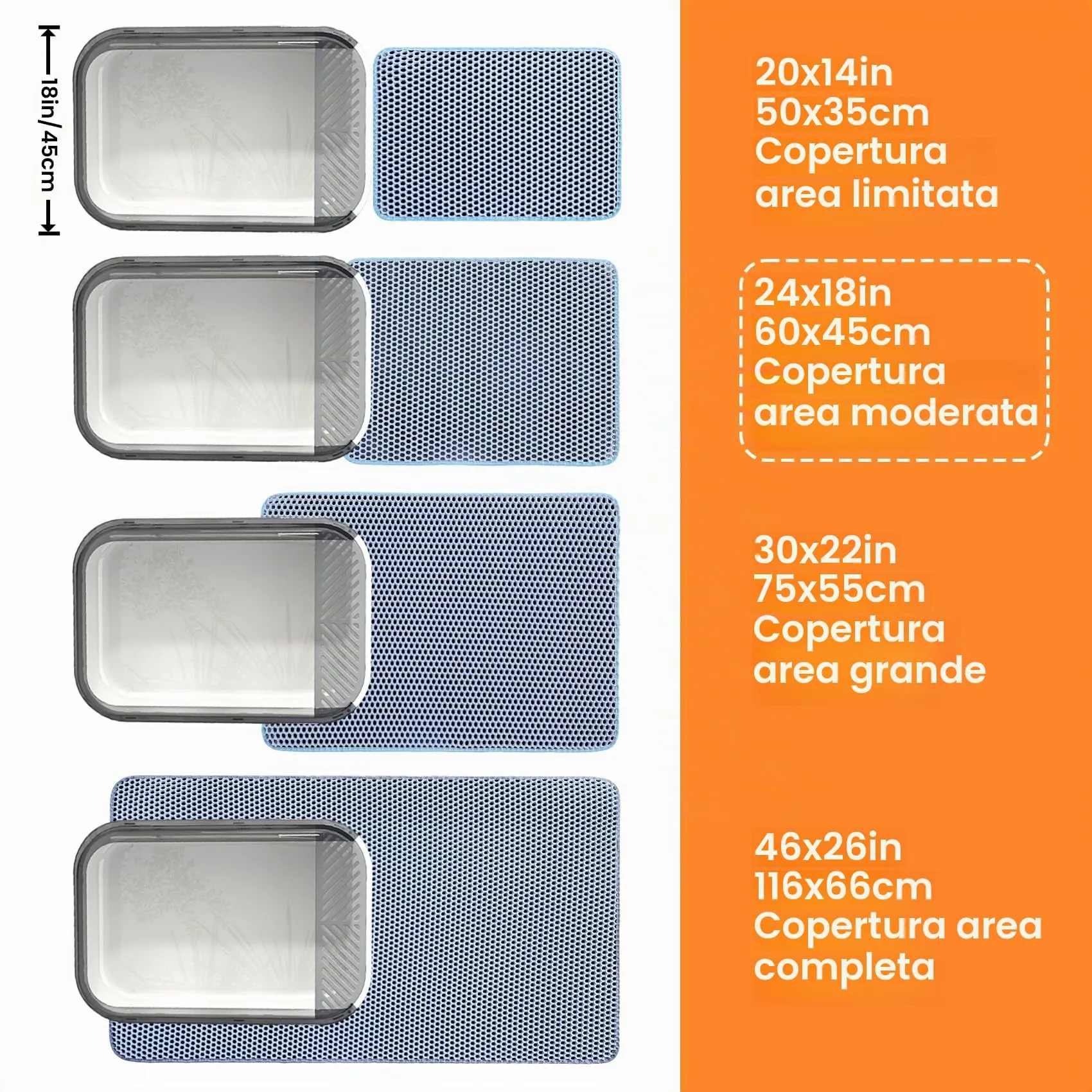 Petinstinct Tappetino per Lettiera Gatto, Design Nido d'Ape 2 Strati - immagine 9