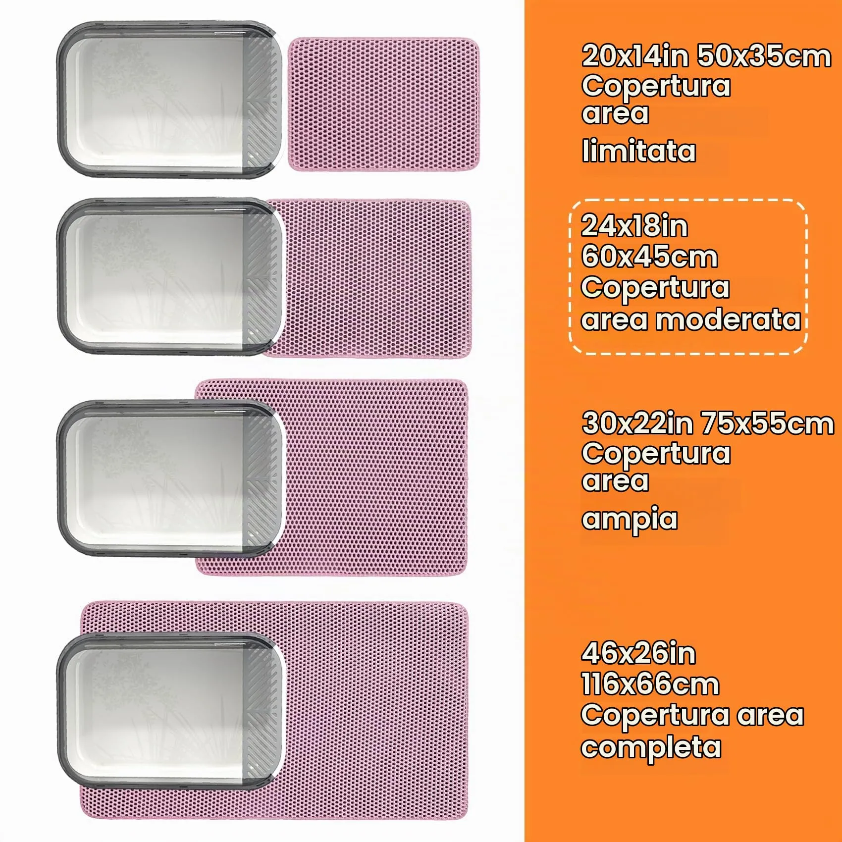 Petinstinct Tappetino per Lettiera Gatto, Design Nido d'Ape 2 Strati - immagine 9
