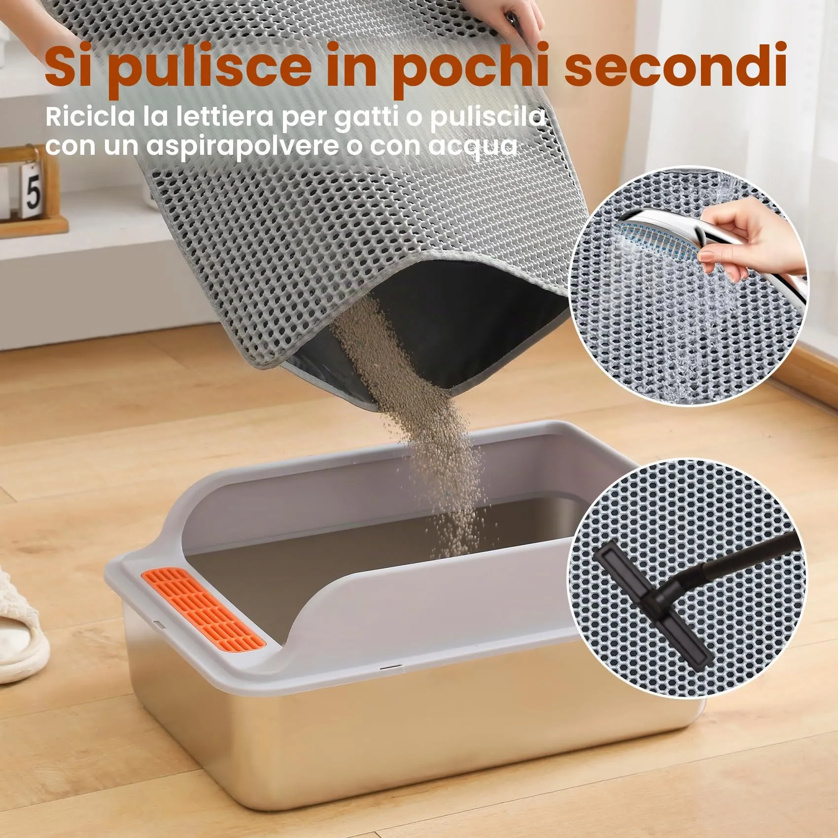 Petinstinct Tappetino per Lettiera Gatto, Design Nido d'Ape 2 Strati - immagine 5