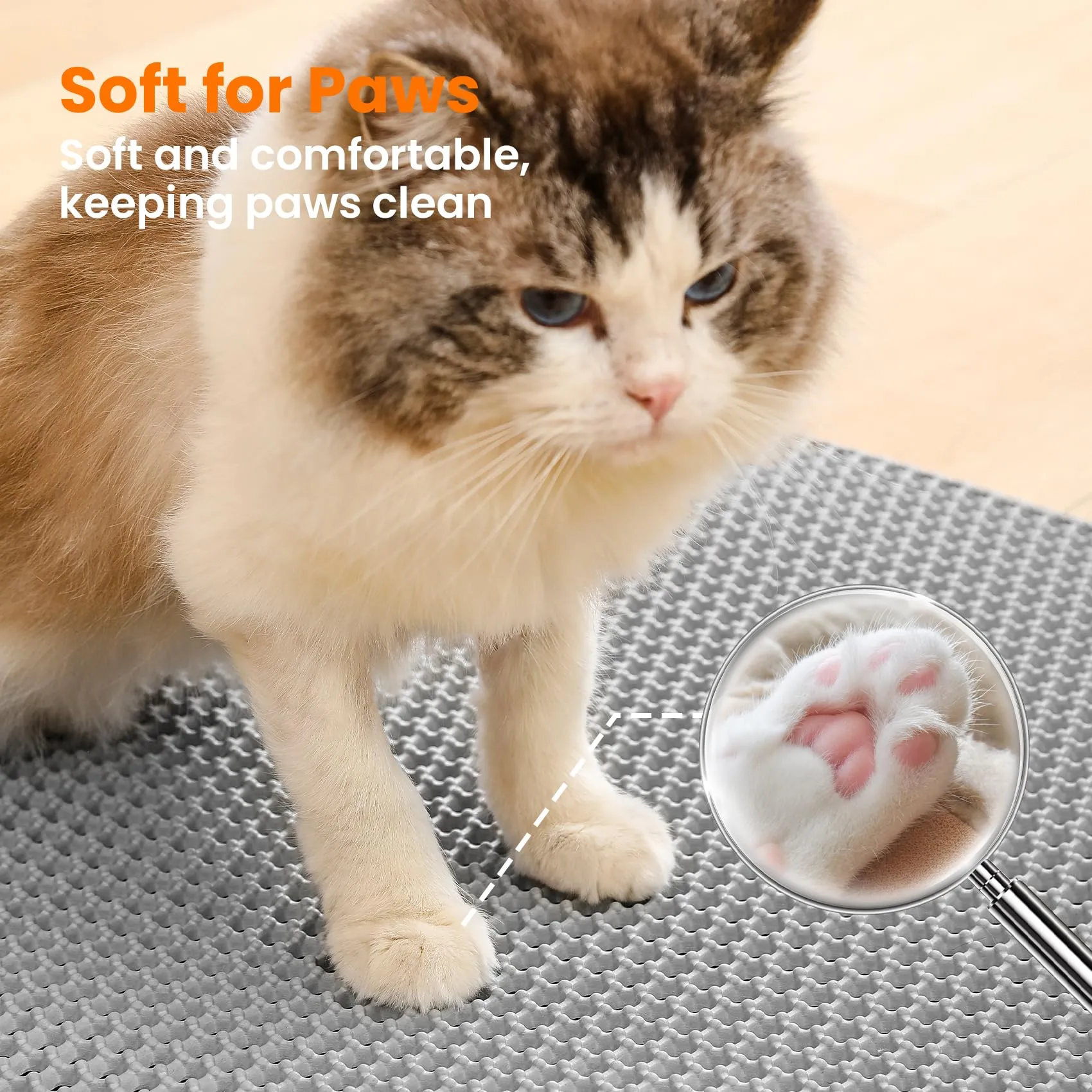 Petinstinct Tappetino per Lettiera Gatto, Design Nido d'Ape 2 Strati - immagine 7