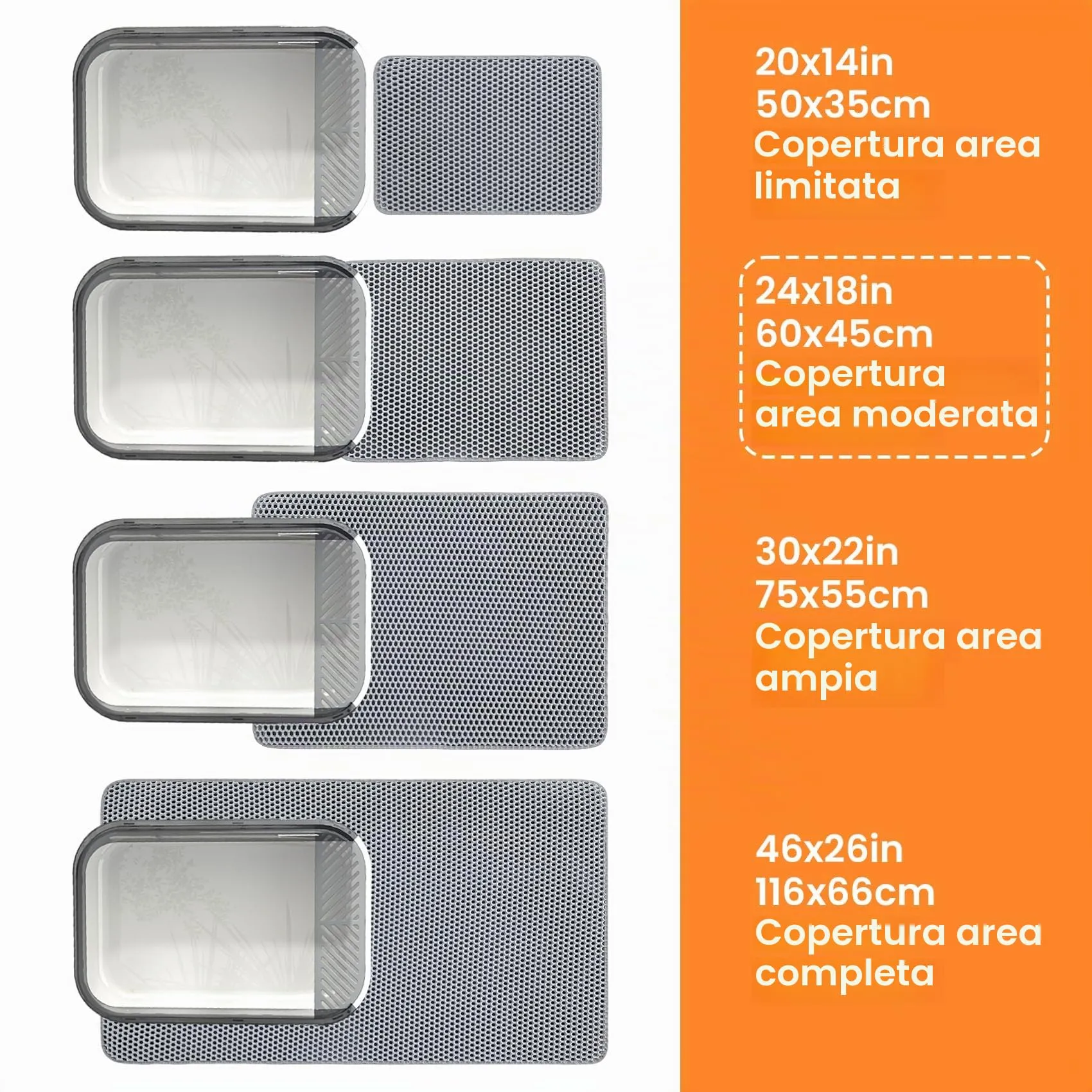 Petinstinct Tappetino per Lettiera Gatto, Design Nido d'Ape 2 Strati - immagine 9