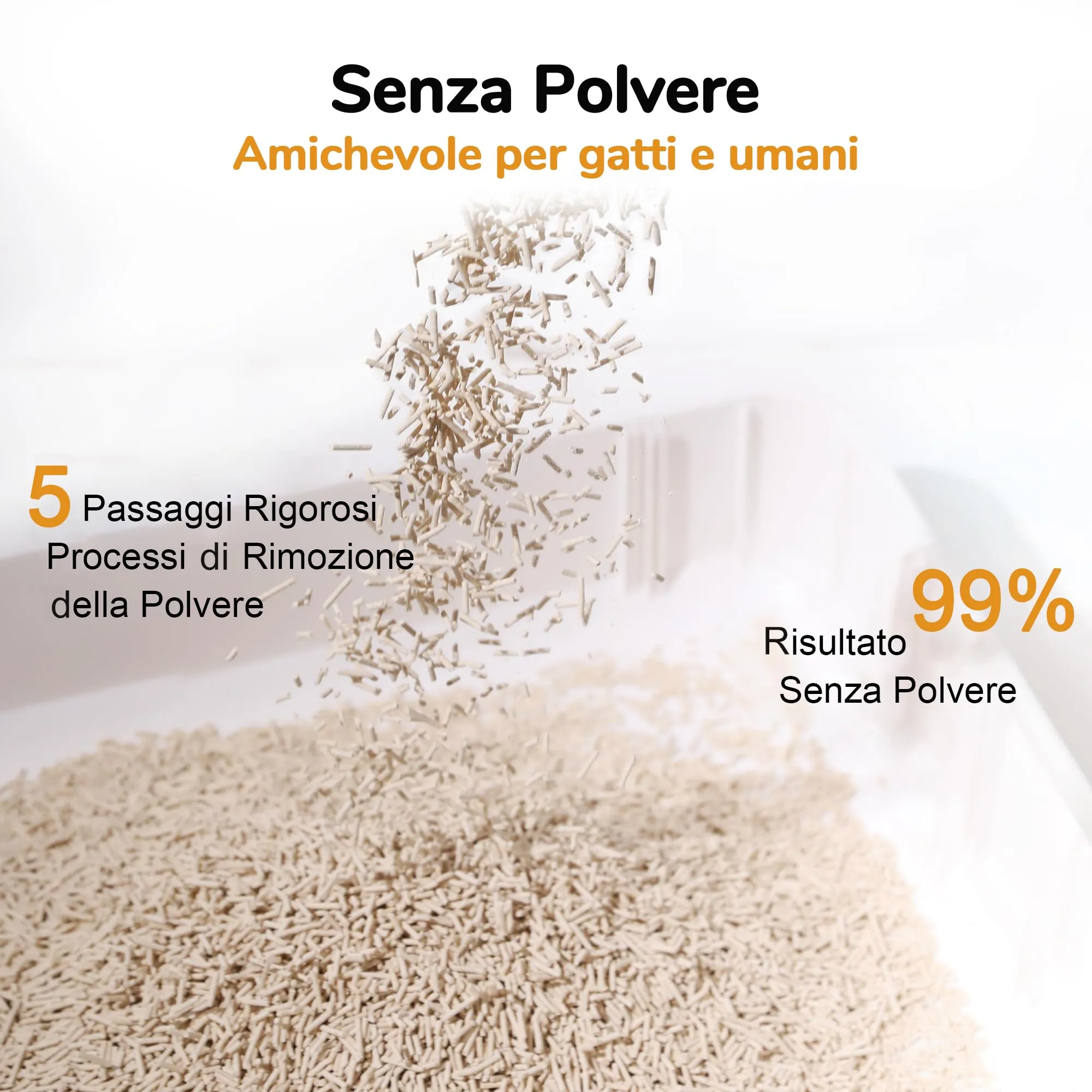FUKUMARU Lettiera Gatto Tofu, 12L (2 x 6L) Lettiera Biodegradabile, Super Assorbimento (Risparmio 10%+) Agglomerante Rapido, Senza Polvere, Durata Prolungata, Controllo Odori Intensivo - immagine 4
