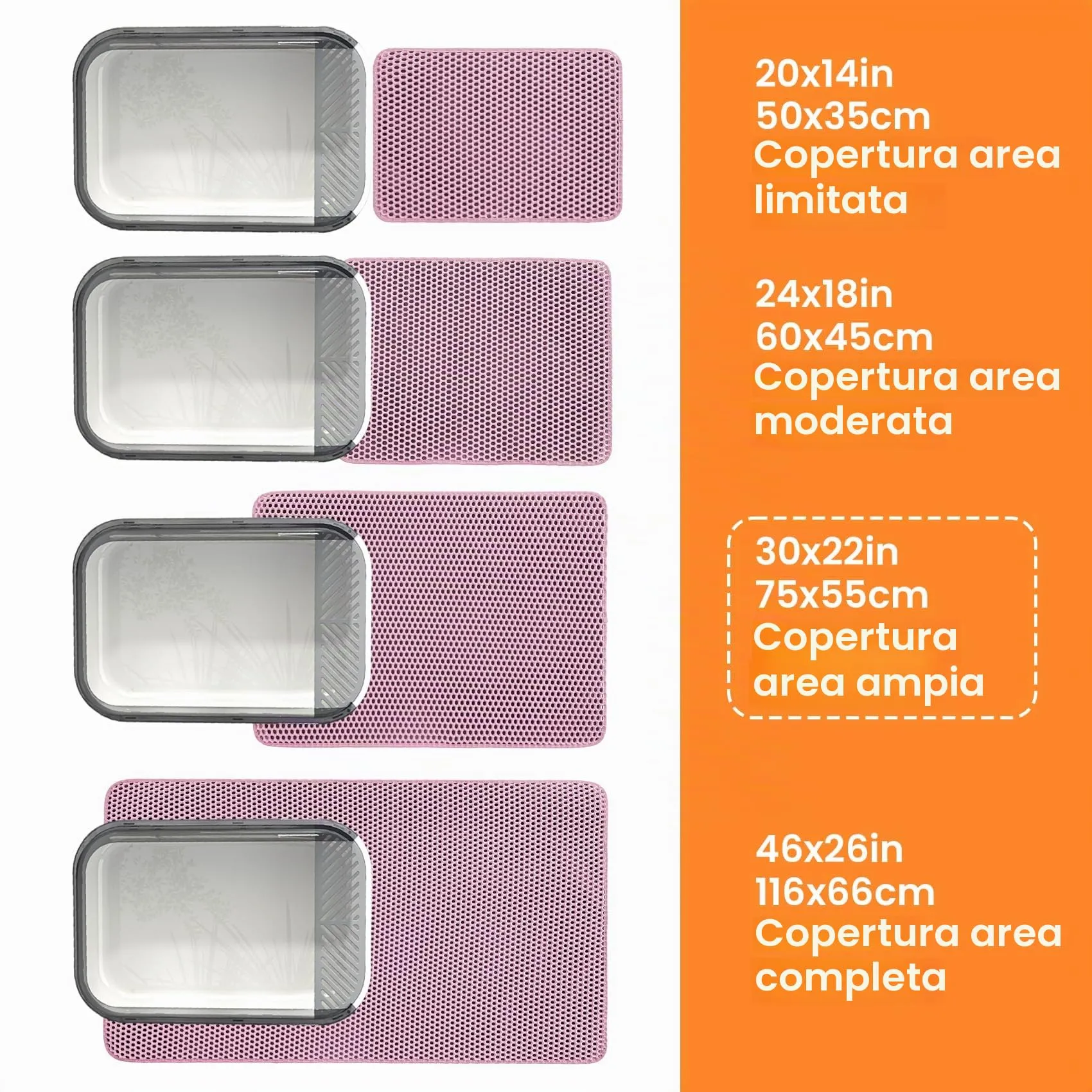 Petinstinct Tappetino Extra Grande per Lettiera Gatto, Design Nido d'Ape - immagine 9
