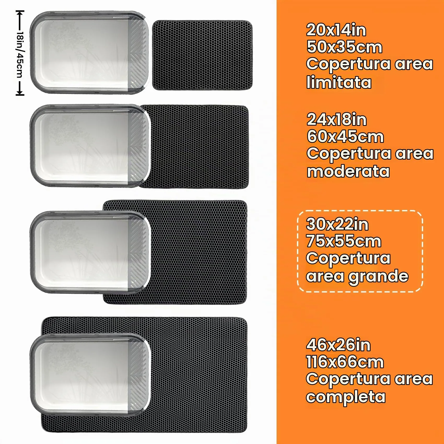 Petinstinct Tappetino Extra Grande per Lettiera Gatto, Design Nido d'Ape - immagine 9