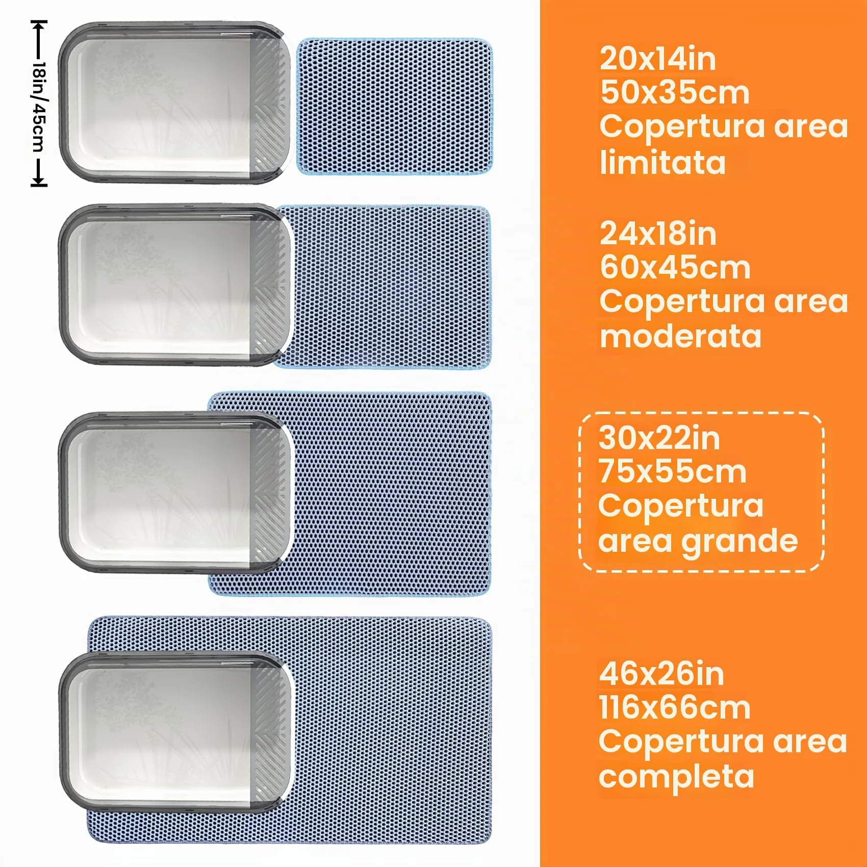 Petinstinct Tappetino Extra Grande per Lettiera Gatto, Design Nido d'Ape - immagine 9