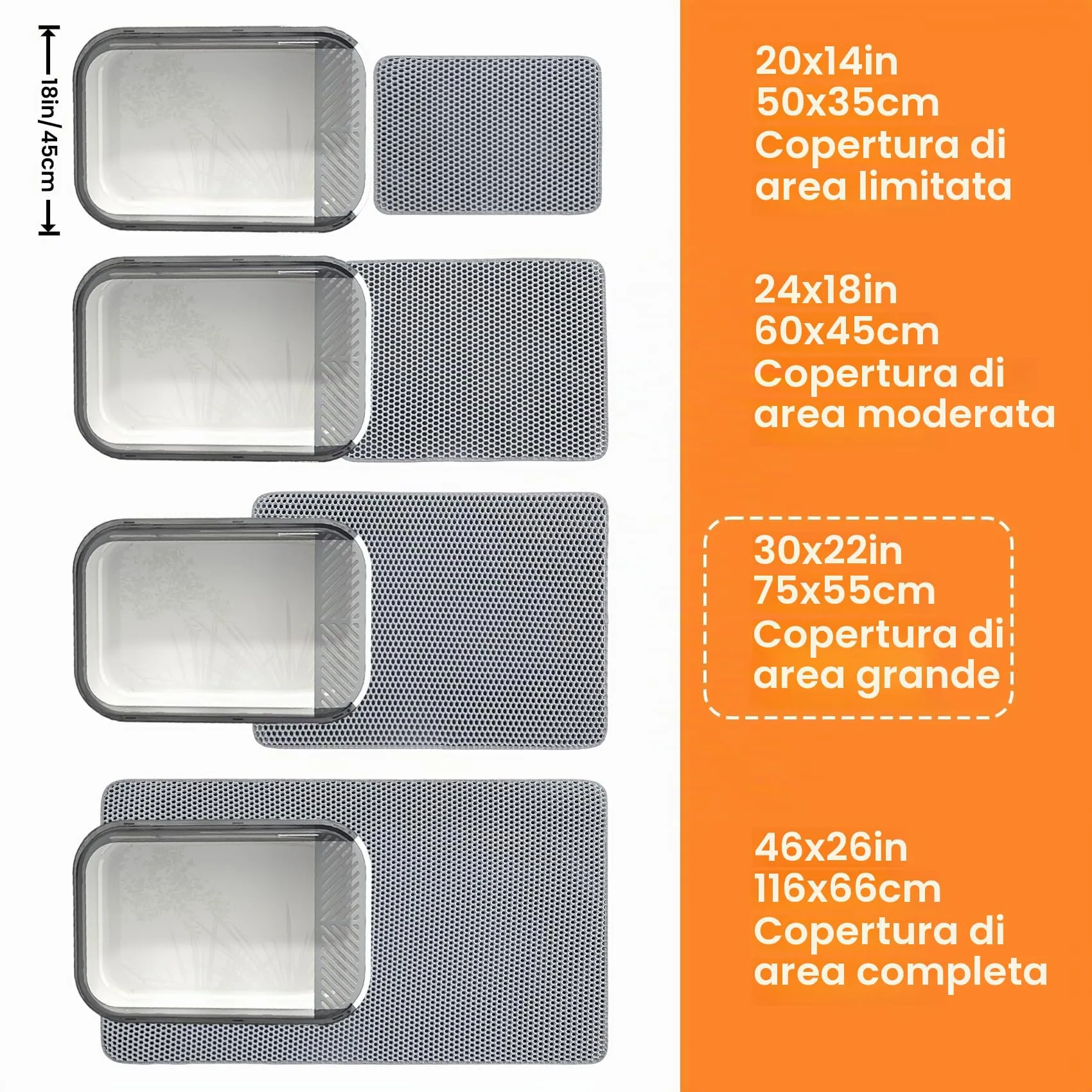 Petinstinct Tappetino Extra Grande per Lettiera Gatto, Design Nido d'Ape - immagine 9
