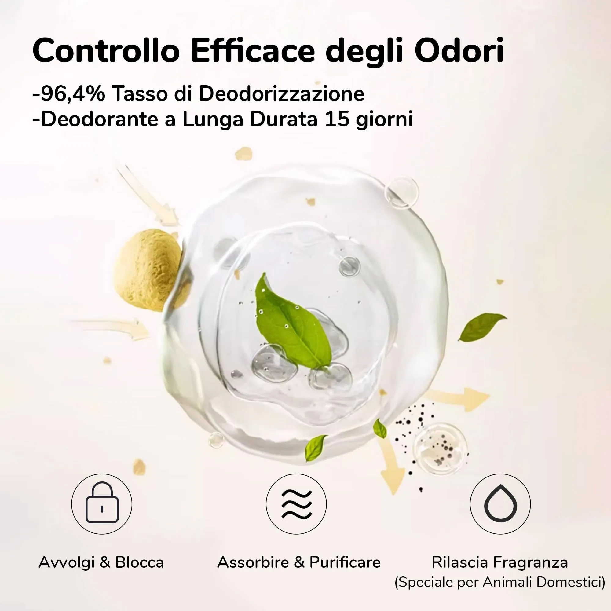 FUKUMARU Lettiera per Gatti Mista, 12l / 5,4kg, Lettiera Gatto Tofu, Profuma di Tè Bianco, Neutralizzazione Efficace degli Odori, Carbone Attivo, Ultra Assorbente, Senza Polvere. - immagine 3