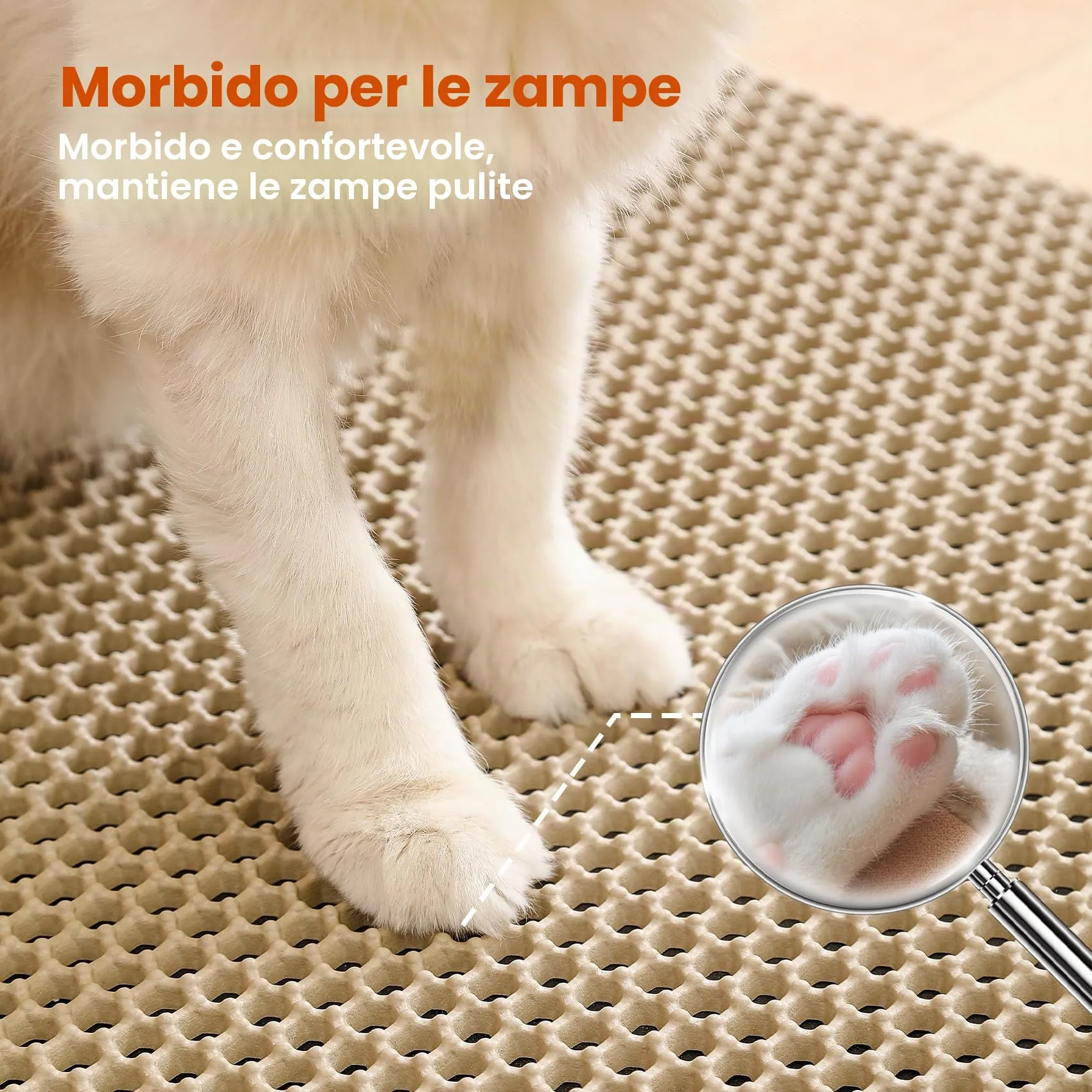 Petinstinct Tappetino per Lettiera Gatto, Design Nido d'Ape 2 Strati - immagine 7