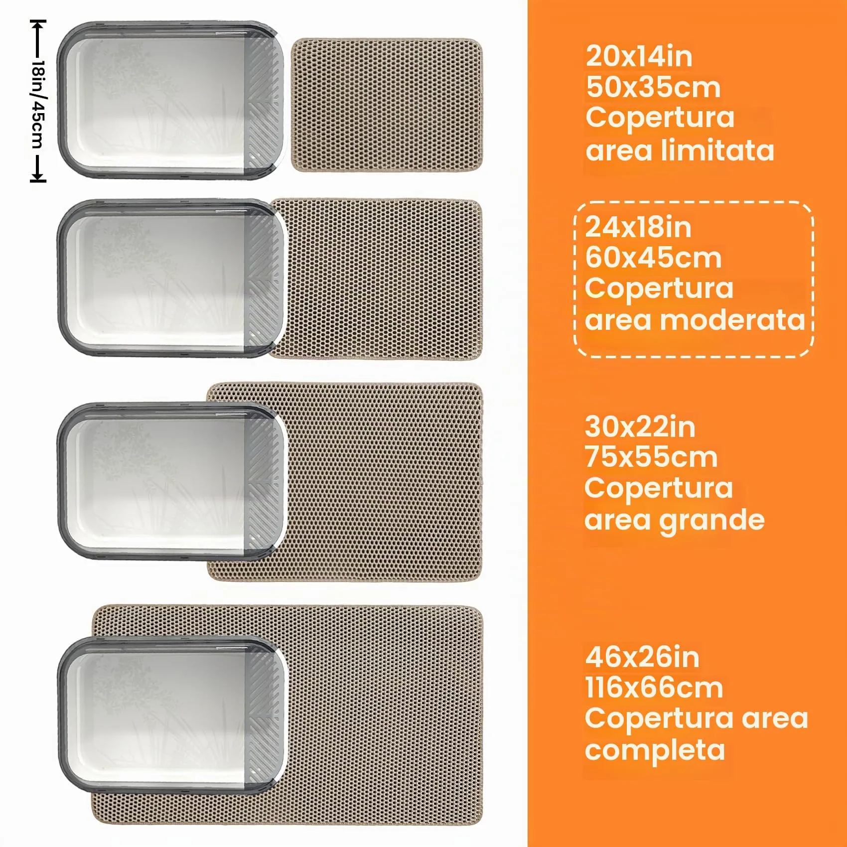 Petinstinct Tappetino per Lettiera Gatto, Design Nido d'Ape 2 Strati - immagine 9