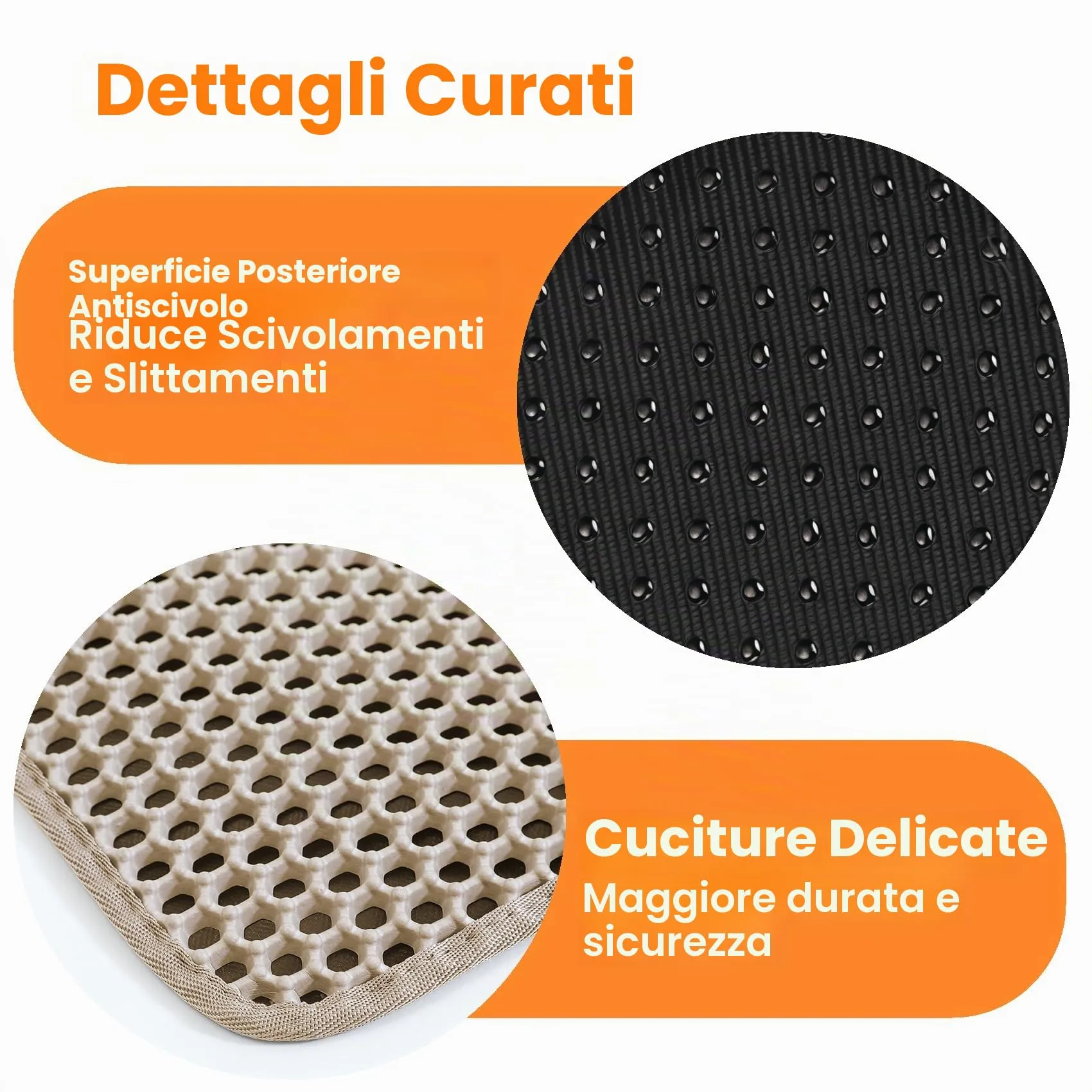 Petinstinct Tappetino Extra Grande per Lettiera Gatto, Design Nido d'Ape - immagine 8