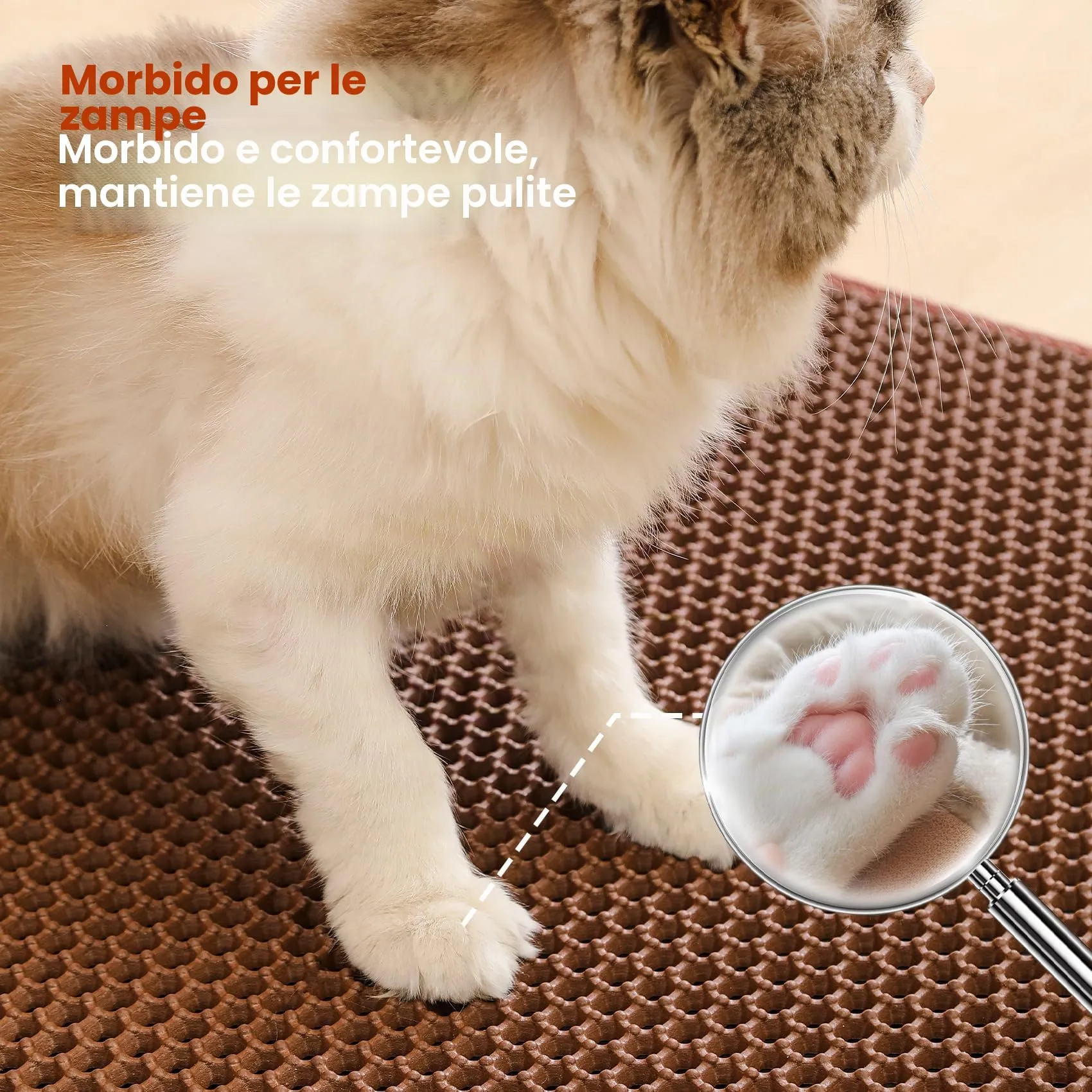 Petinstinct Tappetino per Lettiera Gatto, Design Nido d'Ape 2 Strati - immagine 7