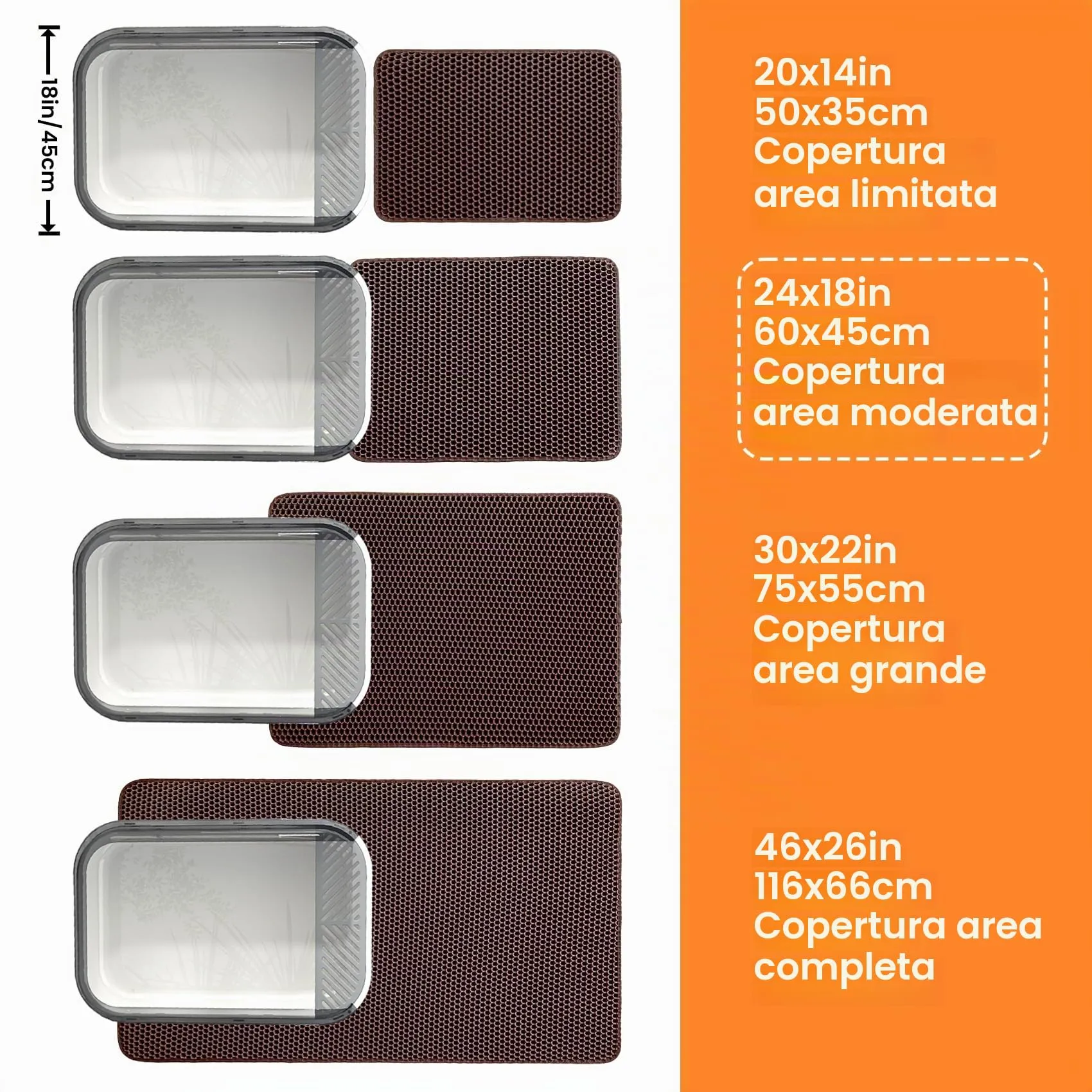 Petinstinct Tappetino per Lettiera Gatto, Design Nido d'Ape 2 Strati - immagine 9