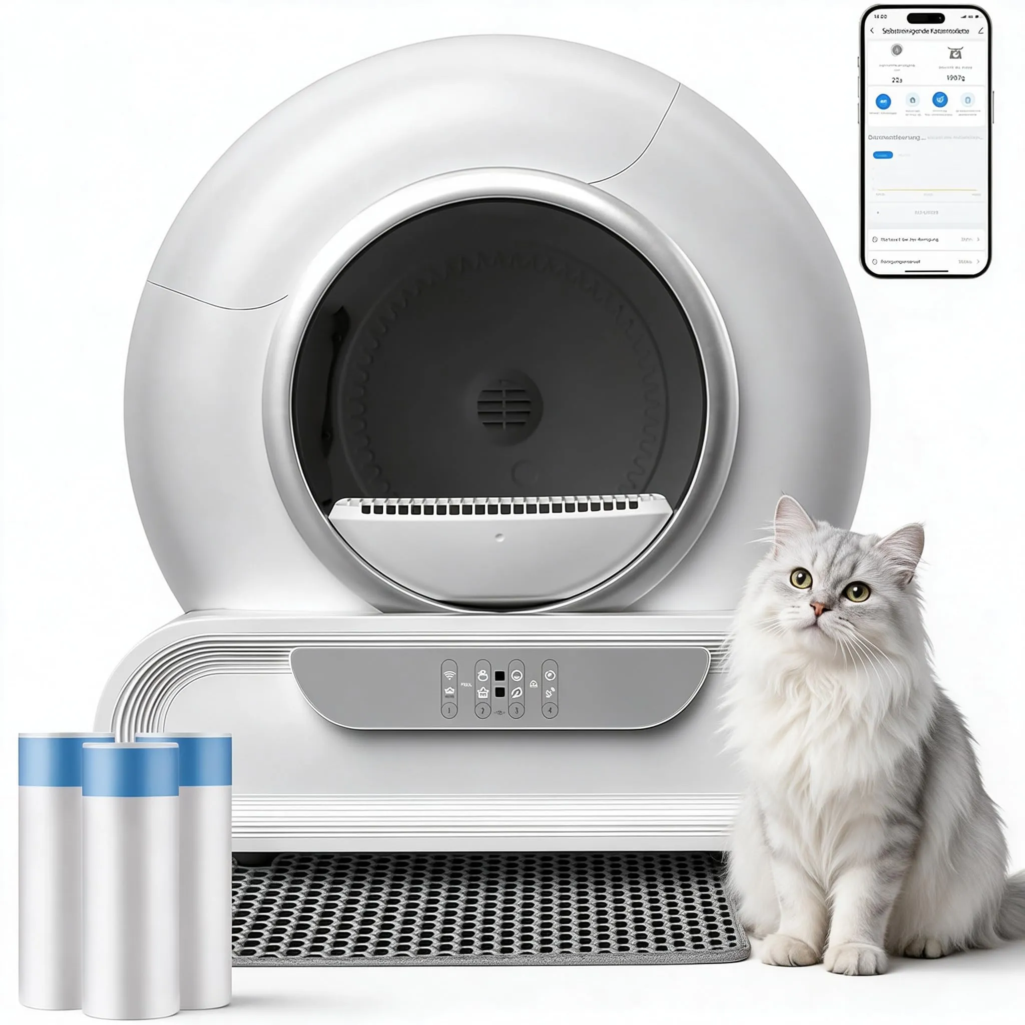 Lettiera Gatto Autopulente, Antiodore, Adatto a Più Gatti - immagine 1