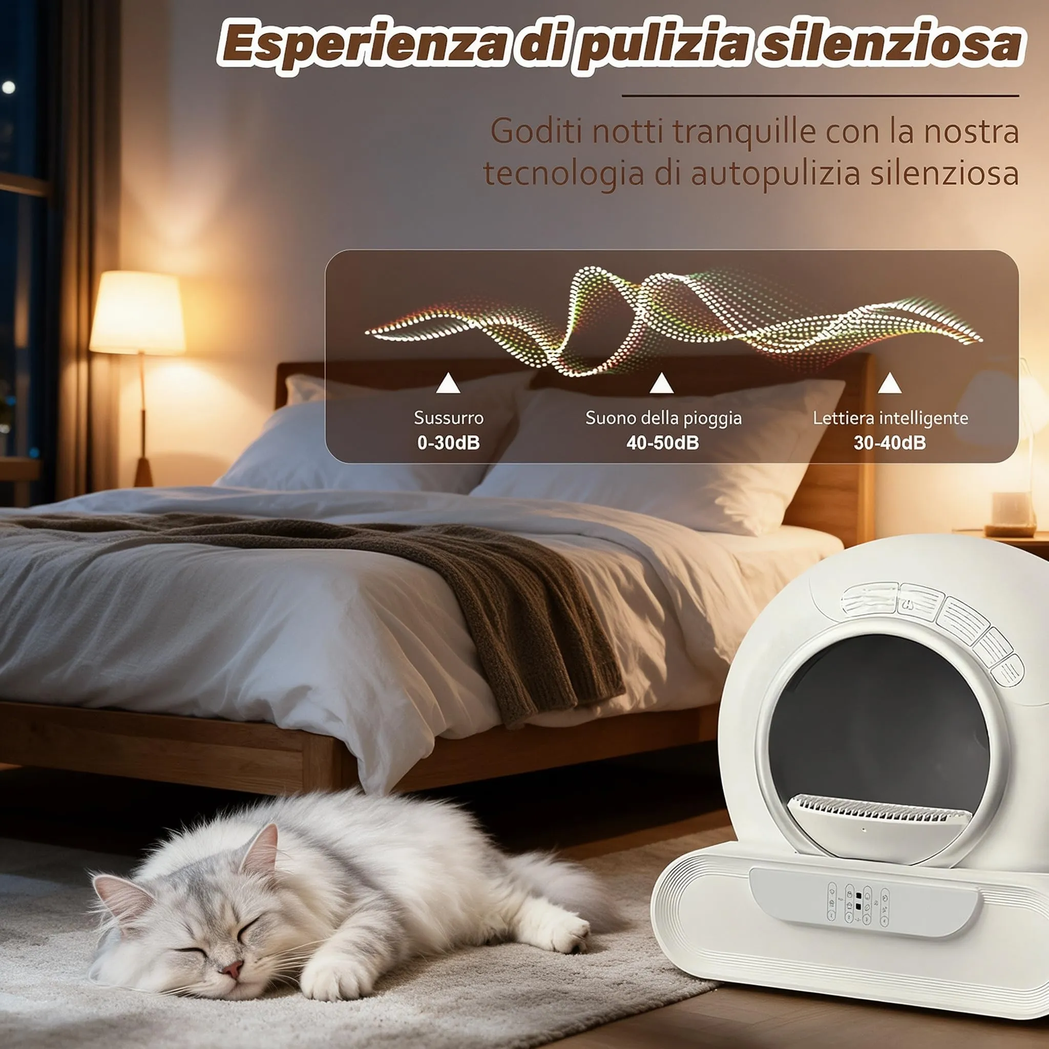 Lettiera Gatto Autopulente, Antiodore, Adatto a Più Gatti - immagine 5
