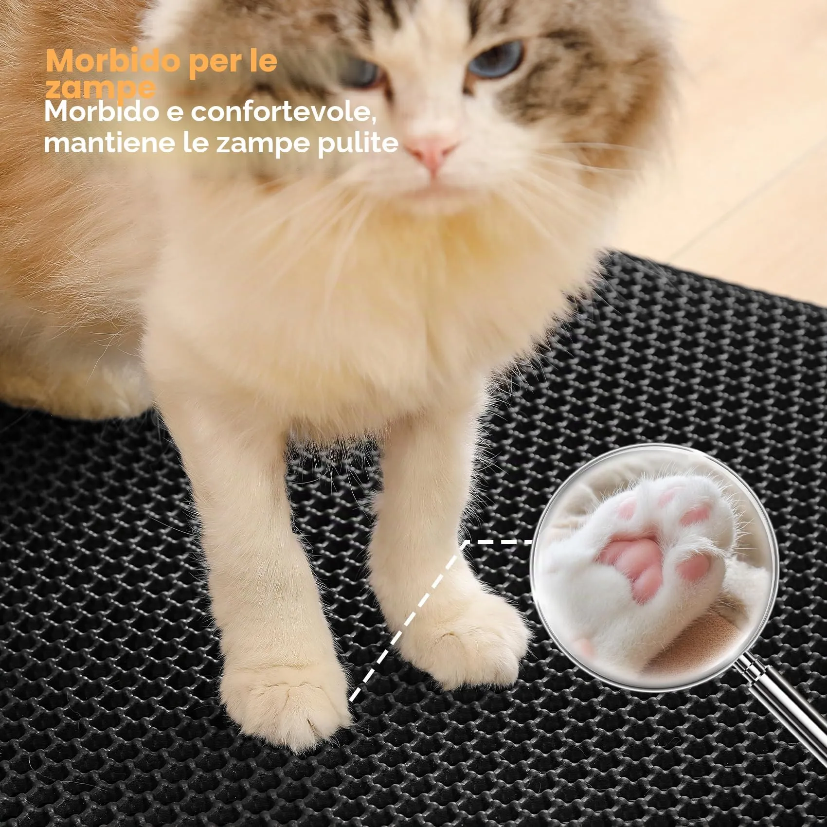 Petinstinct Tappetino per Lettiera Gatto, Design Nido d'Ape 2 Strati - immagine 7