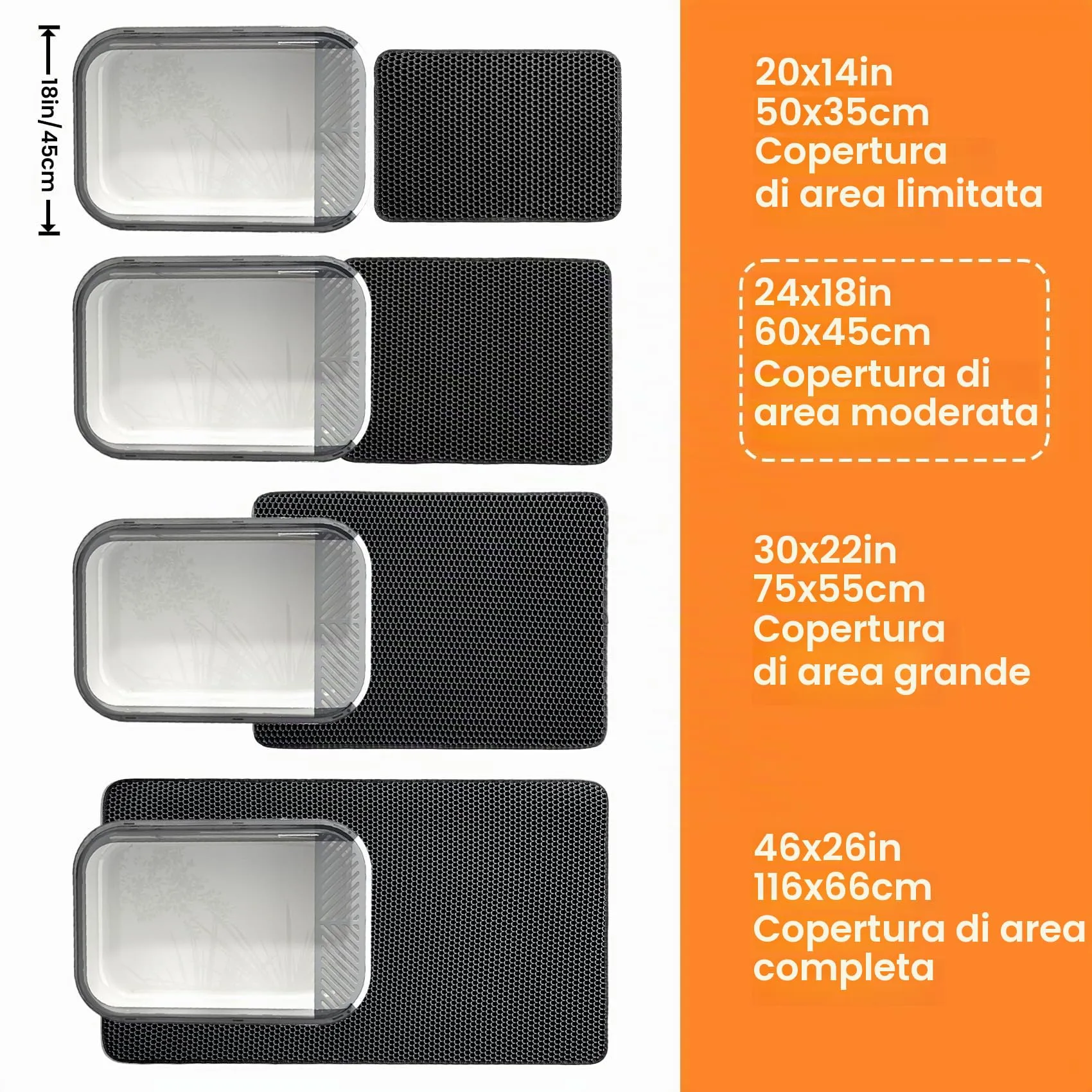 Petinstinct Tappetino per Lettiera Gatto, Design Nido d'Ape 2 Strati - immagine 9
